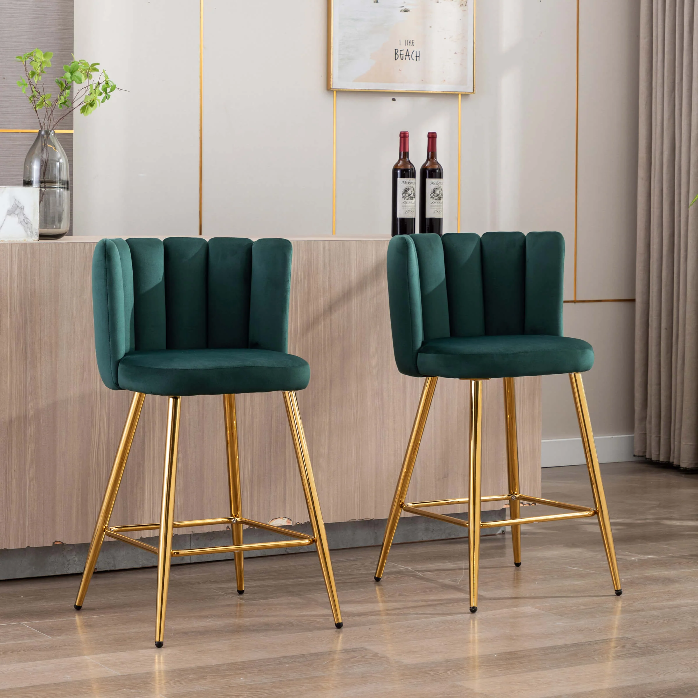 26"H Counter Stools With Gold Metal Legs Set of 2 - 9029CS - Image 15