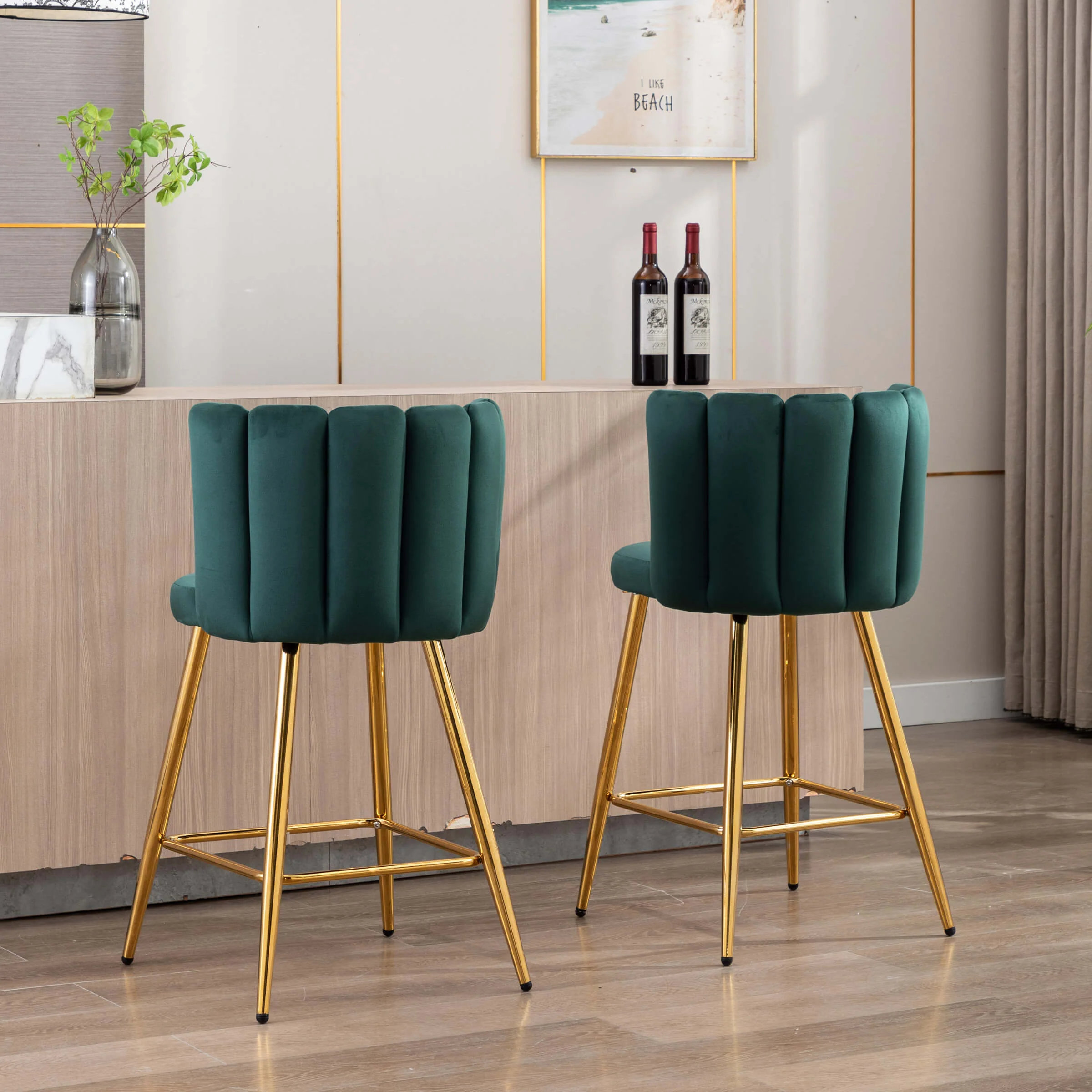 26"H Counter Stools With Gold Metal Legs Set of 2 - 9029CS - Image 16
