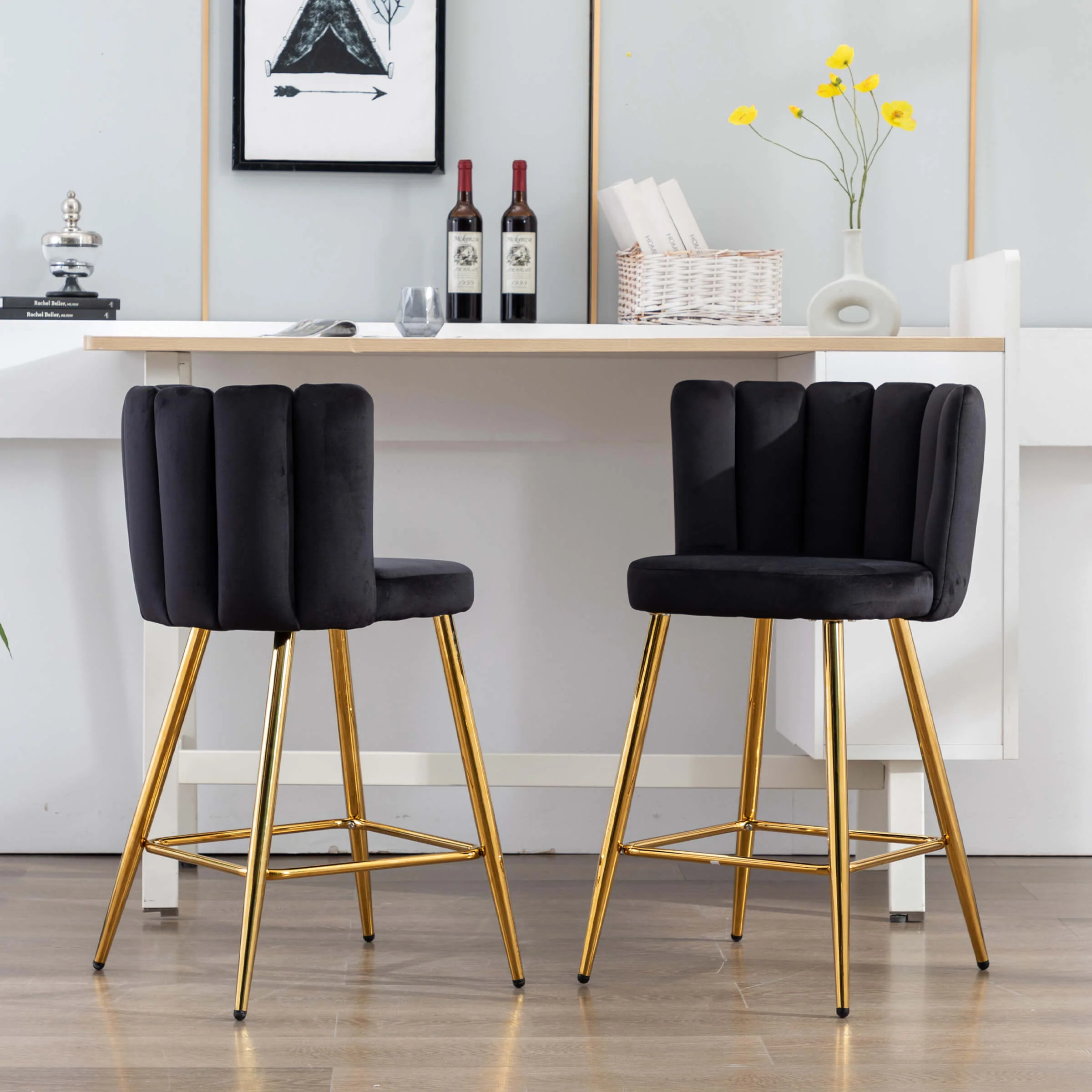 26"H Counter Stools With Gold Metal Legs Set of 2 - 9029CS - Image 20