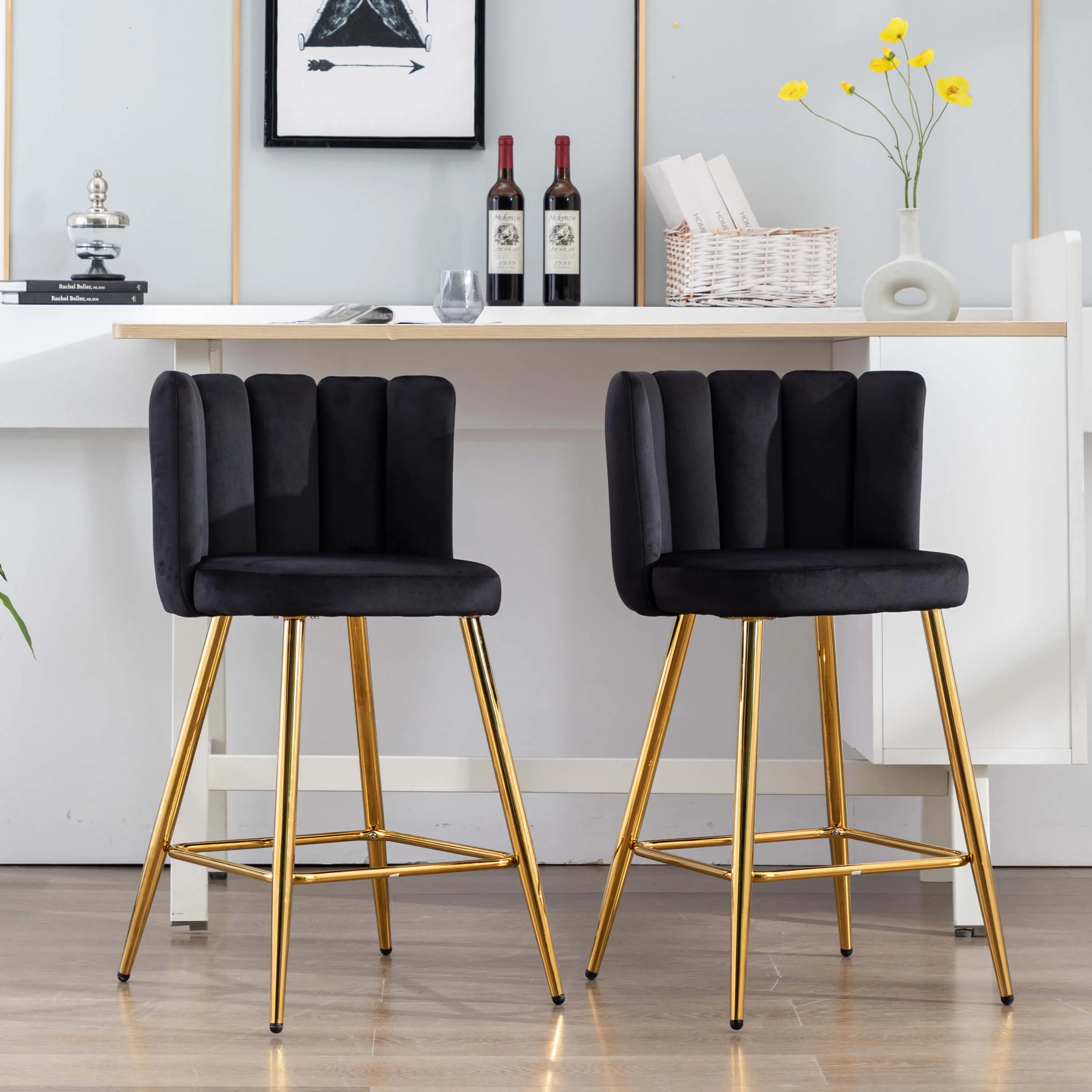 26"H Counter Stools With Gold Metal Legs Set of 2 - 9029CS - Image 21