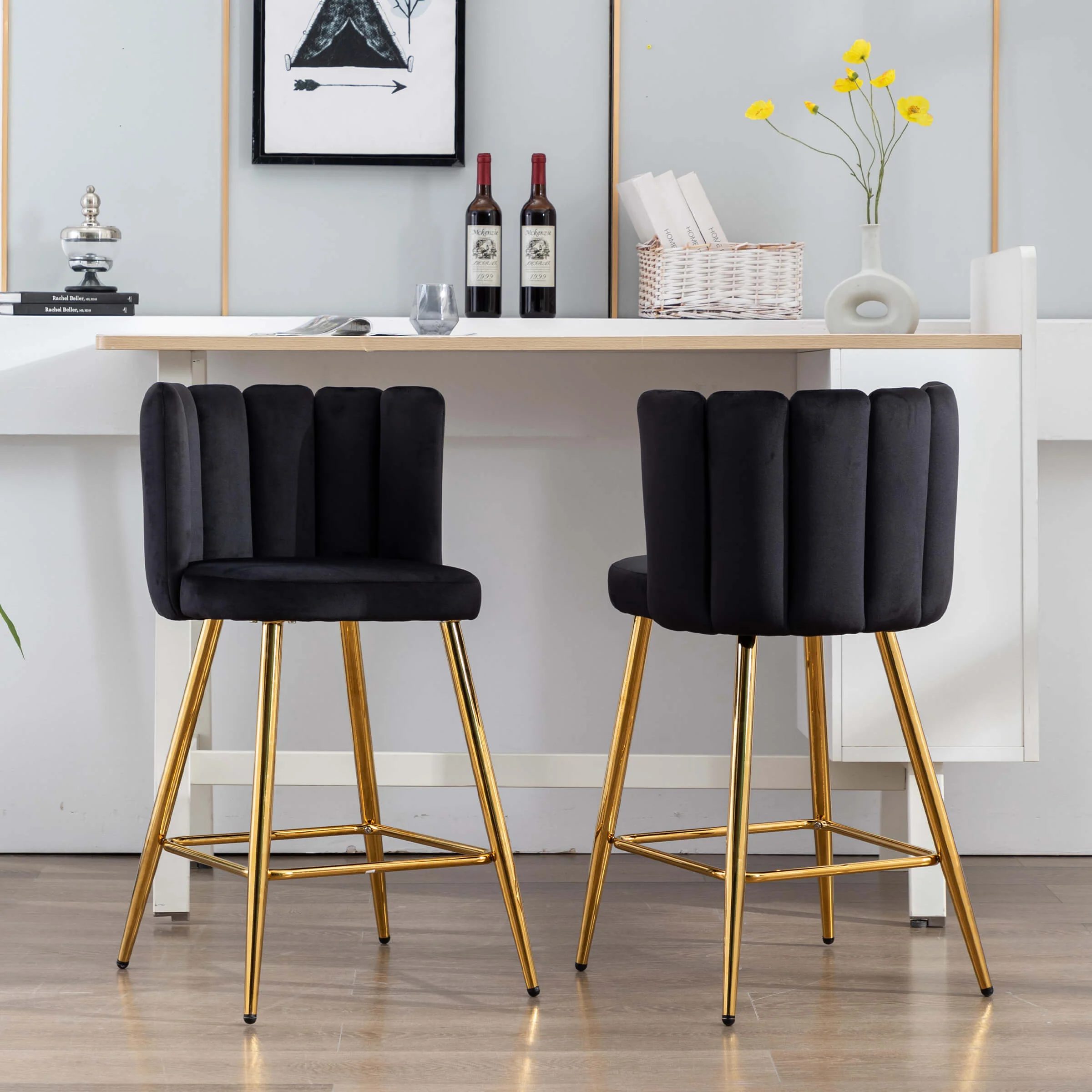 26"H Counter Stools With Gold Metal Legs Set of 2 - 9029CS - Image 22
