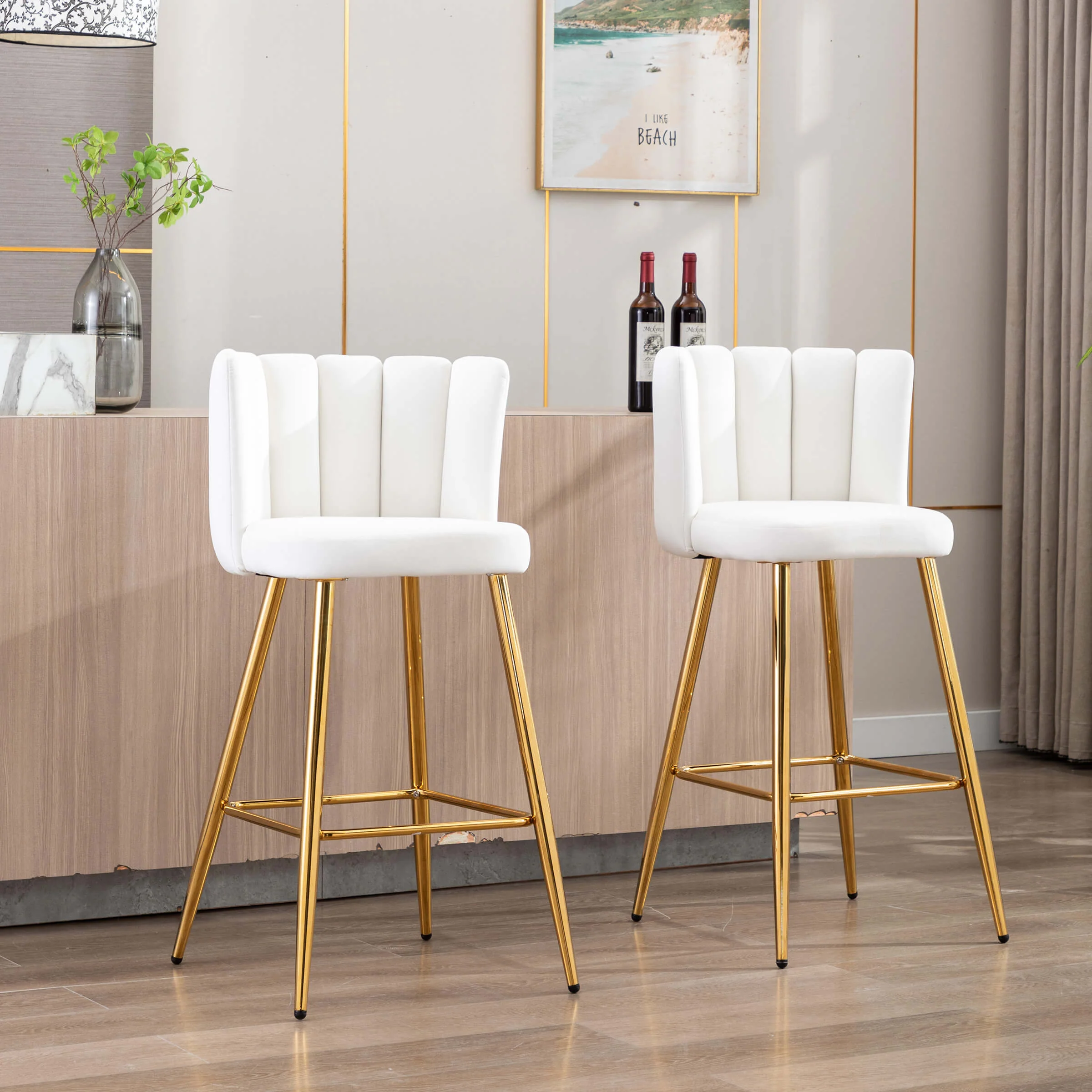 26"H Counter Stools With Gold Metal Legs Set of 2 - 9029CS - Image 26