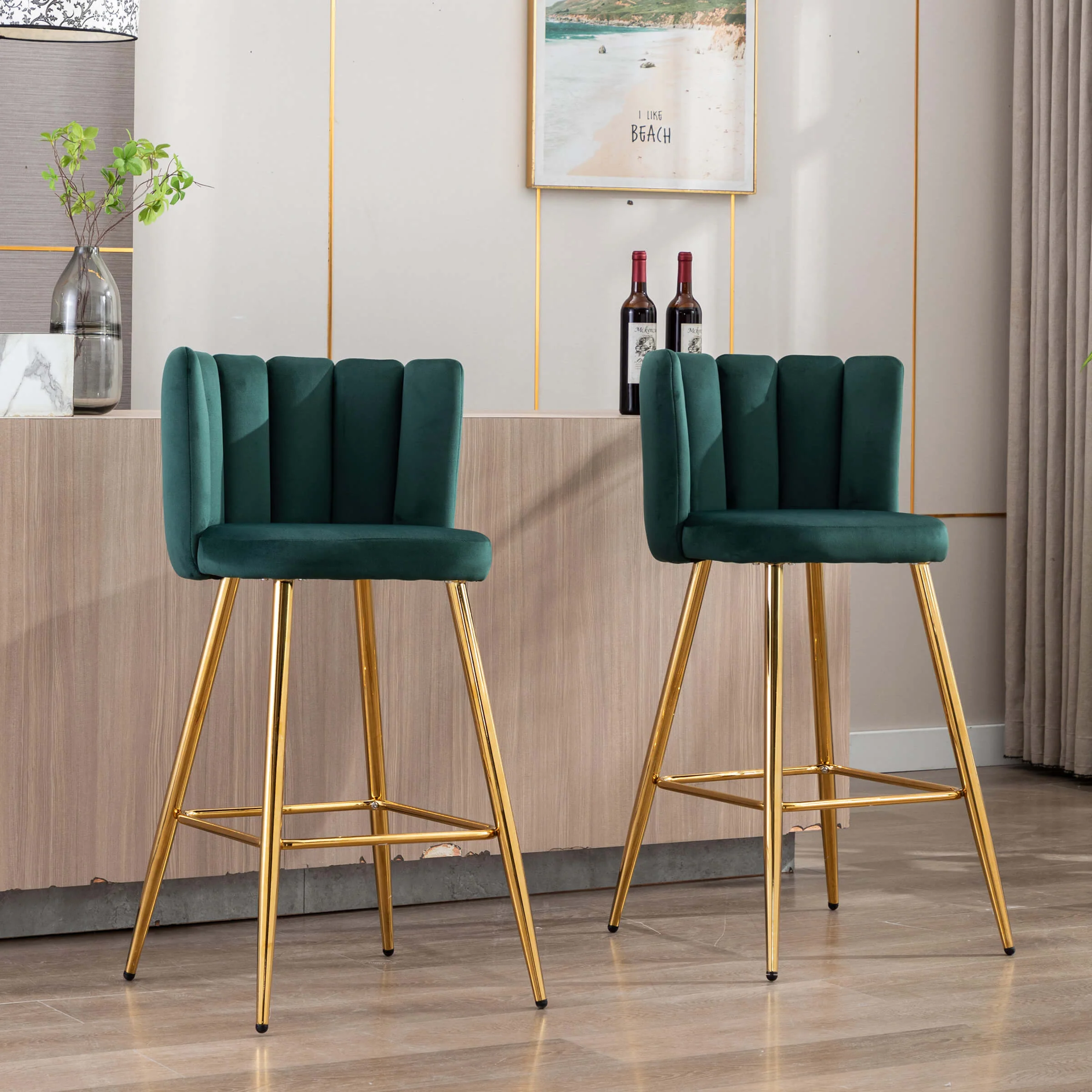 26"H Counter Stools With Gold Metal Legs Set of 2 - 9029CS - Image 32