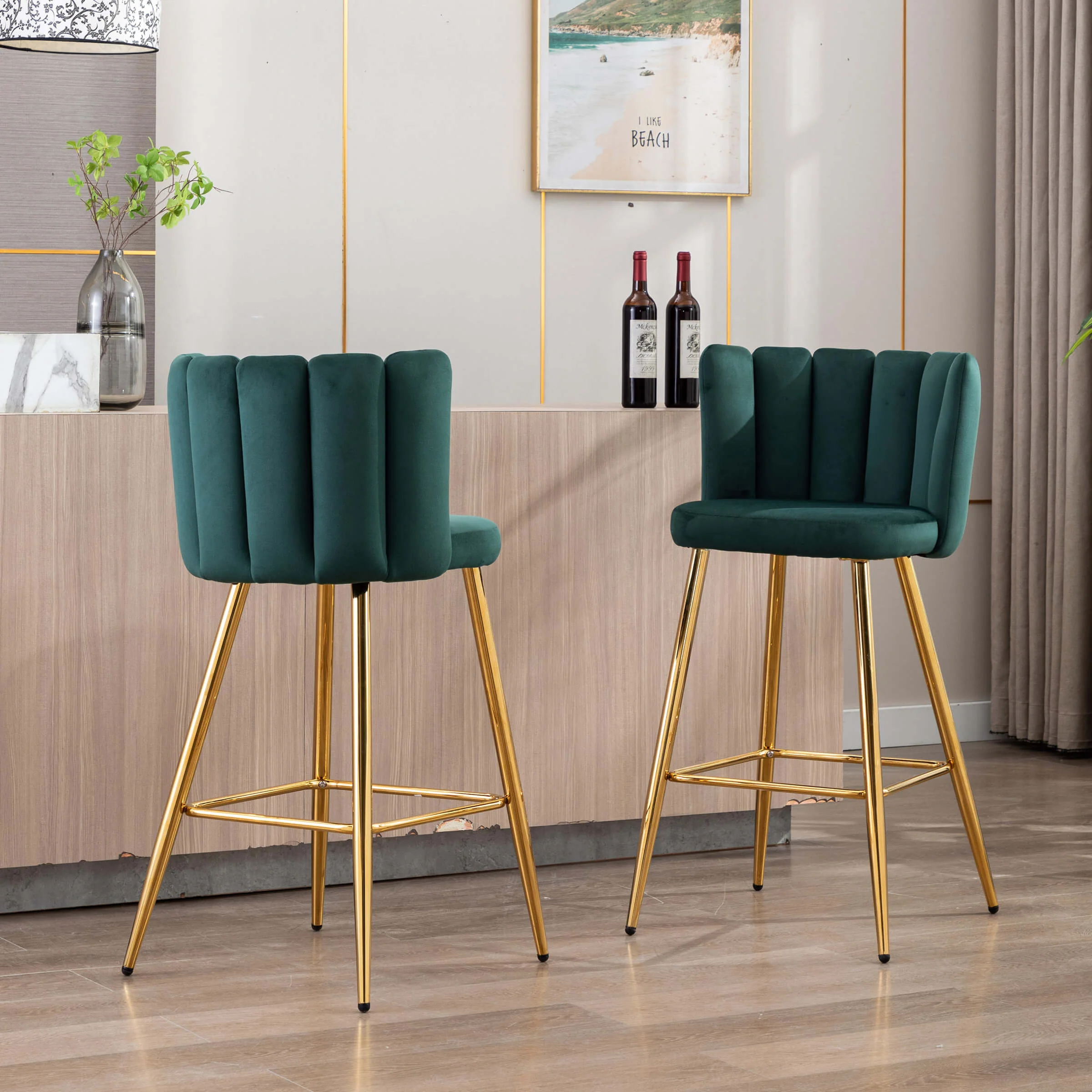 26"H Counter Stools With Gold Metal Legs Set of 2 - 9029CS - Image 33