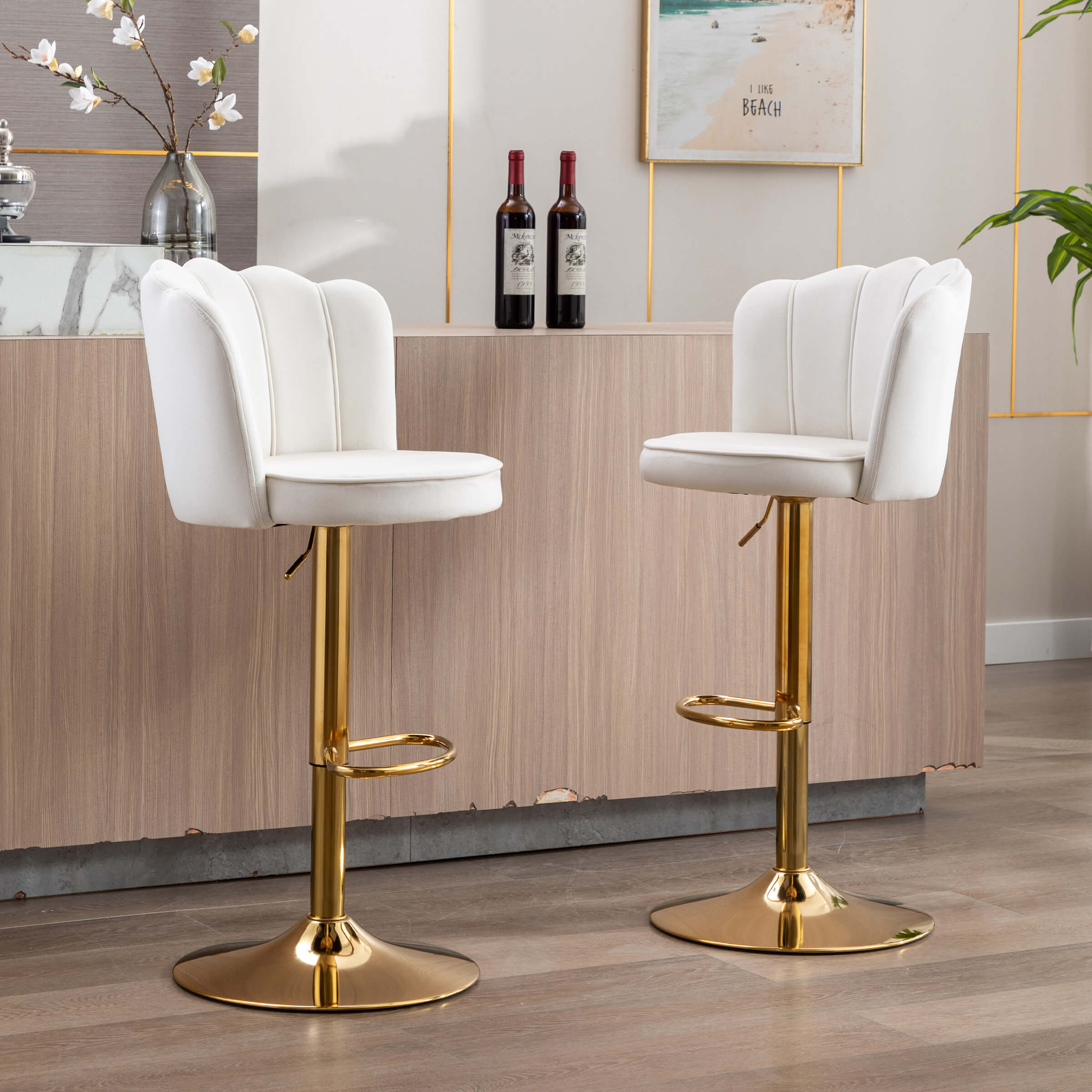 Adjustable Swivel Bar Stools Set of 2 - 2205AB - Image 17