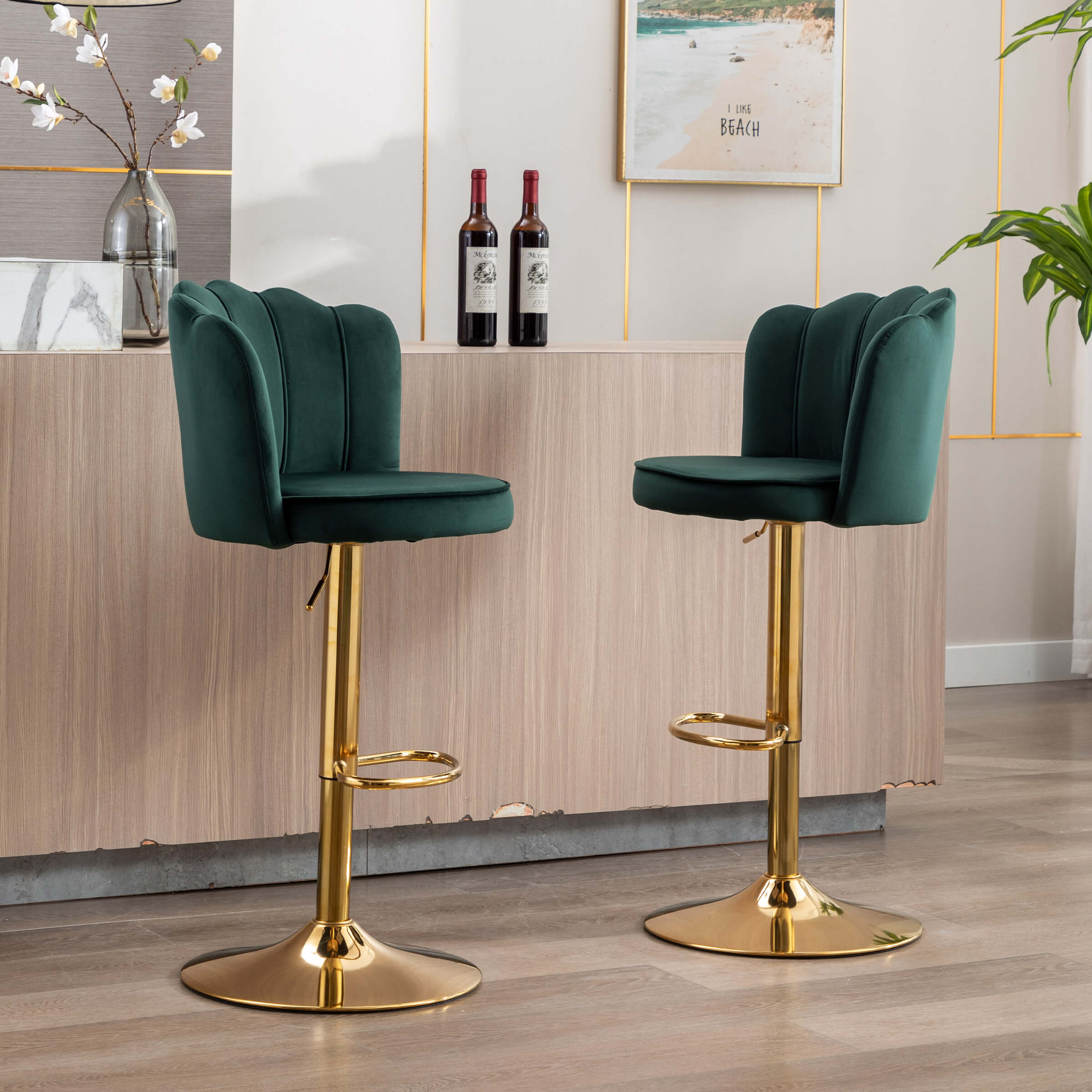 Adjustable Swivel Bar Stools Set of 2 - 2205AB - Image 24