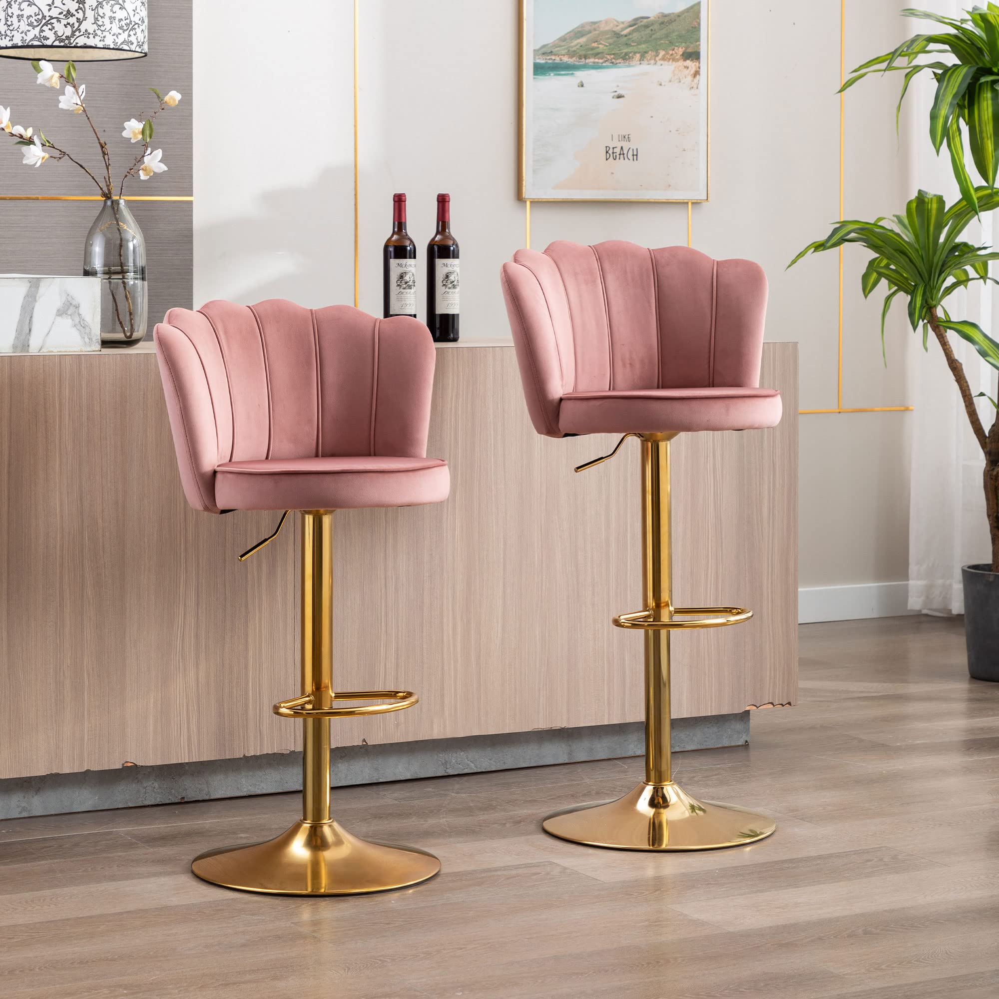Adjustable Swivel Bar Stools Set of 2 - 2205AB - Image 9