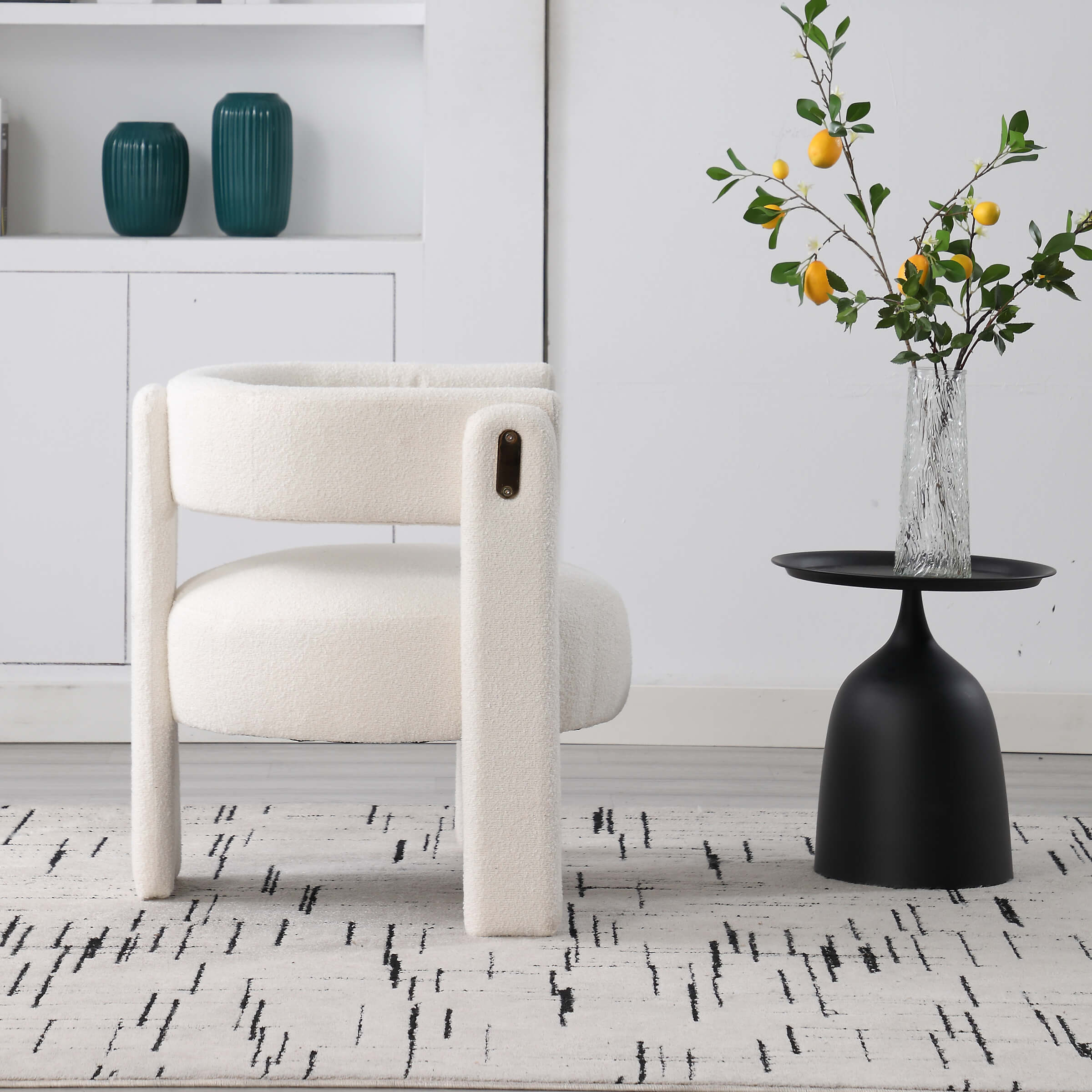 Barrel Open Back Accent Chair 1 PCS - 3974AC - Image 3
