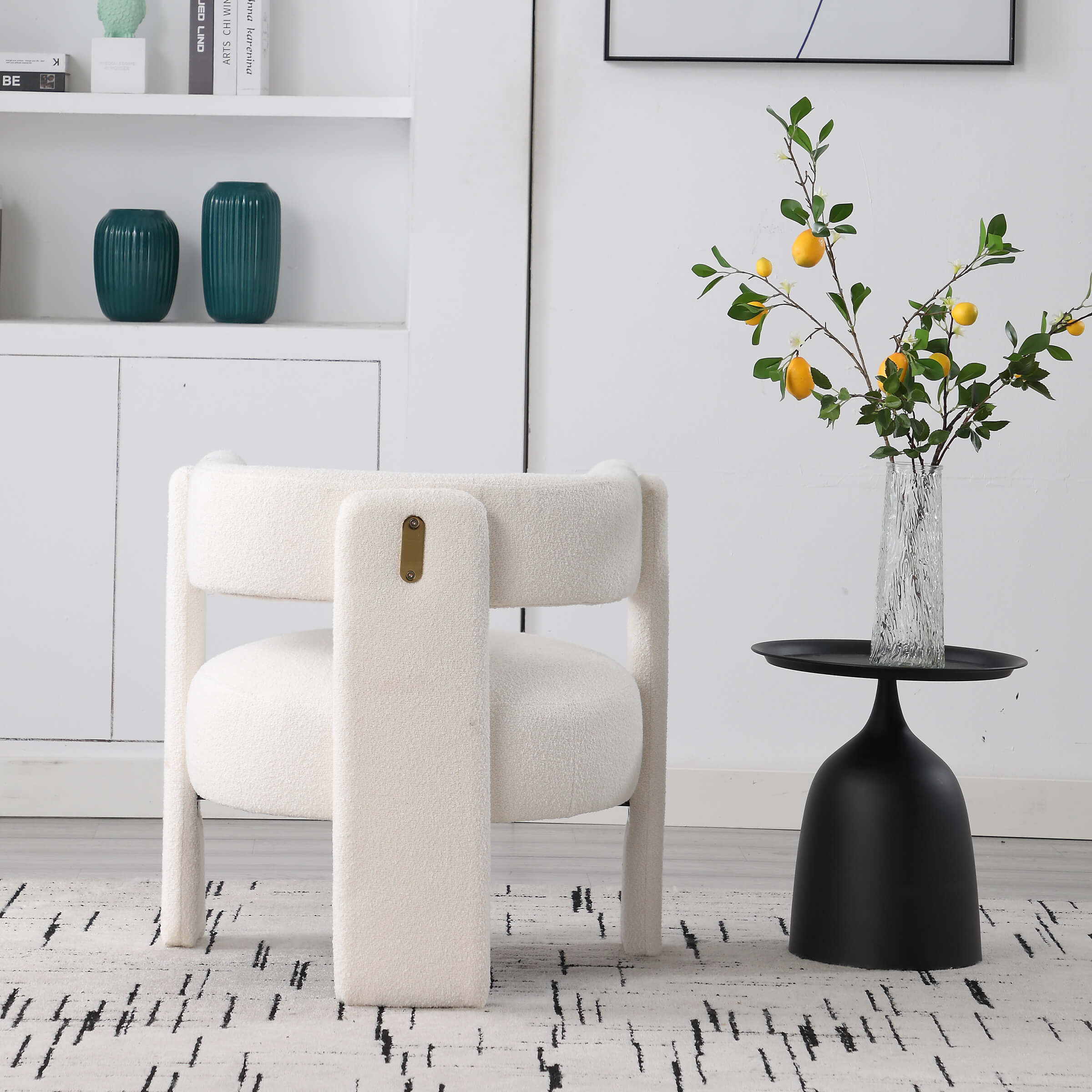 Barrel Open Back Accent Chair 1 PCS - 3974AC - Image 4