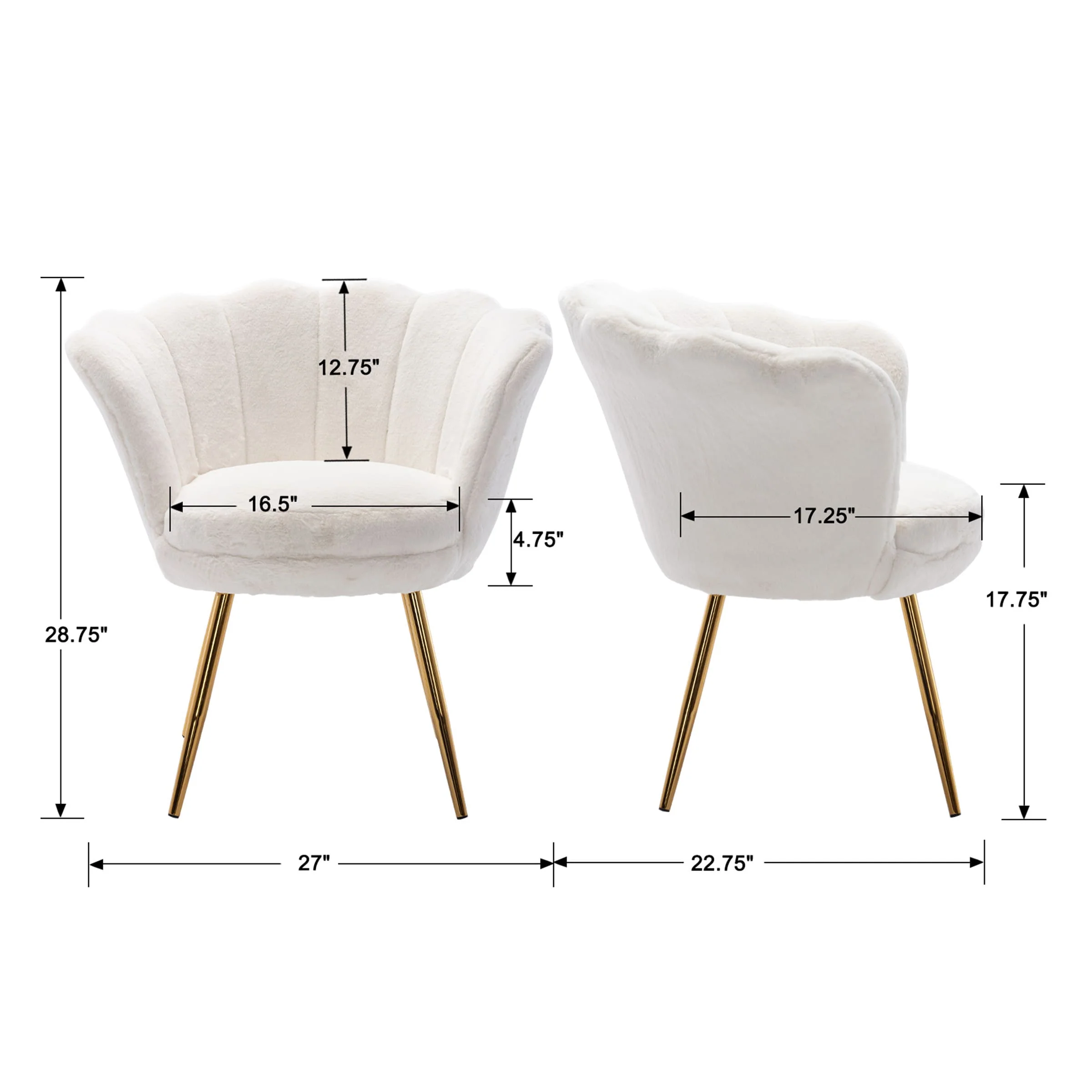 Modern Seashell Accent Chair 1 PCS - 1342AC - Image 8