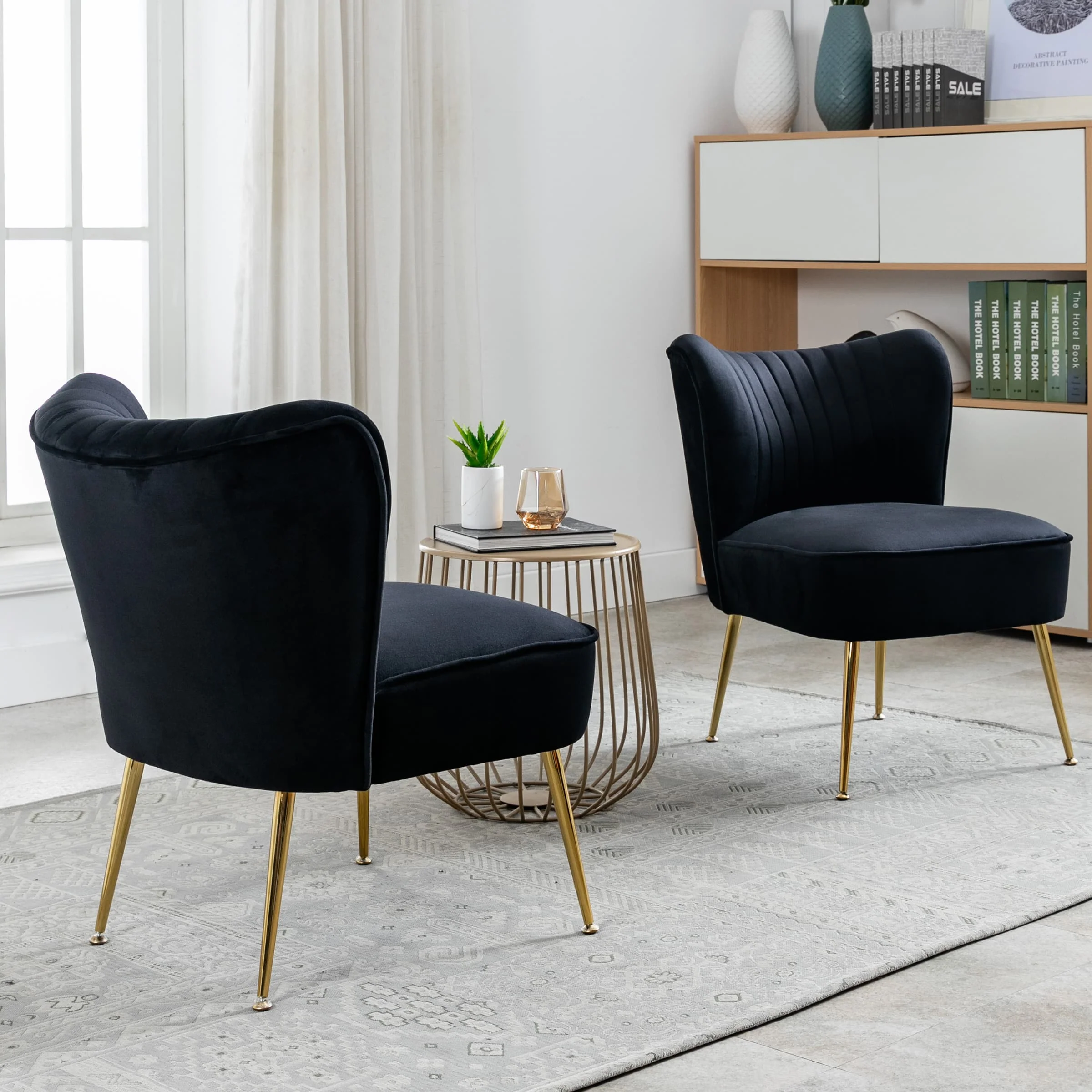 Mid Century Armless Accent Chairs Set of 2 - XXX6AC - Image 57