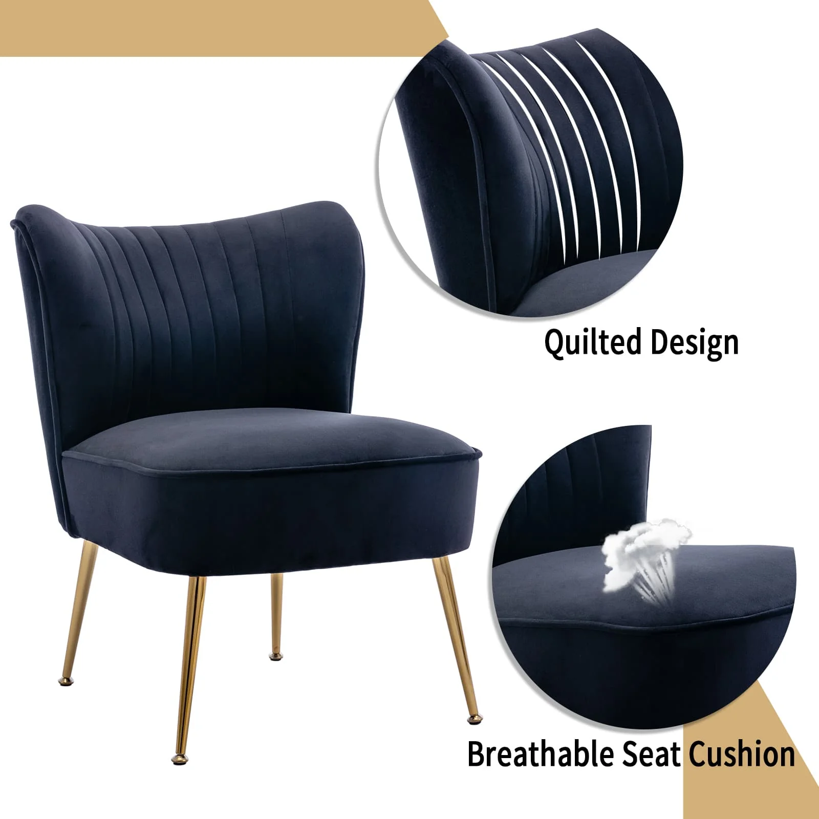 Mid Century Armless Accent Chairs Set of 2 - XXX6AC - Image 58