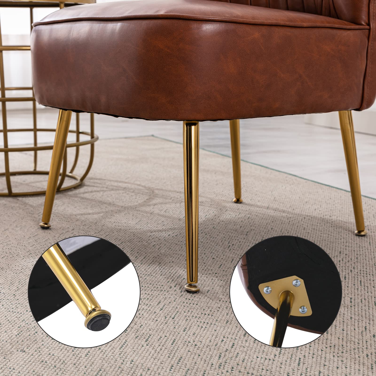 Mid Century Armless Accent Chairs Set of 2 - XXX6AC - Image 7