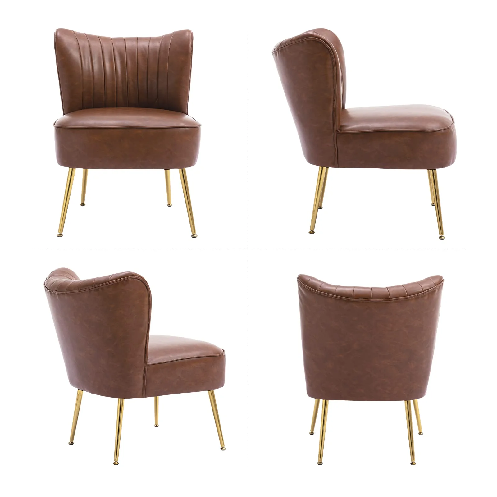 Mid Century Armless Accent Chairs Set of 2 - XXX6AC - Image 8