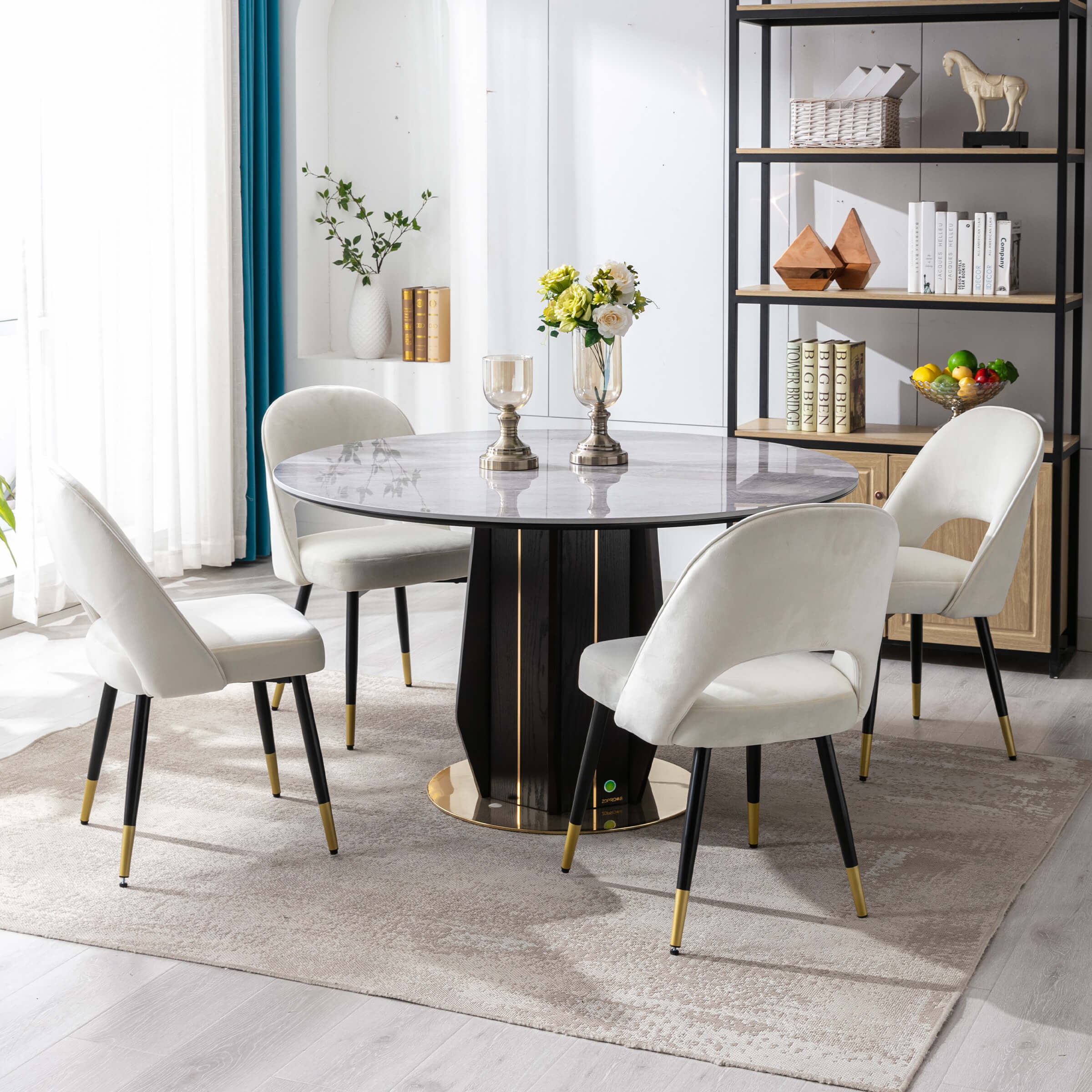 Modern Cut-Out Armless Dining Chairs Set of 2 - 3058DC - Image 12