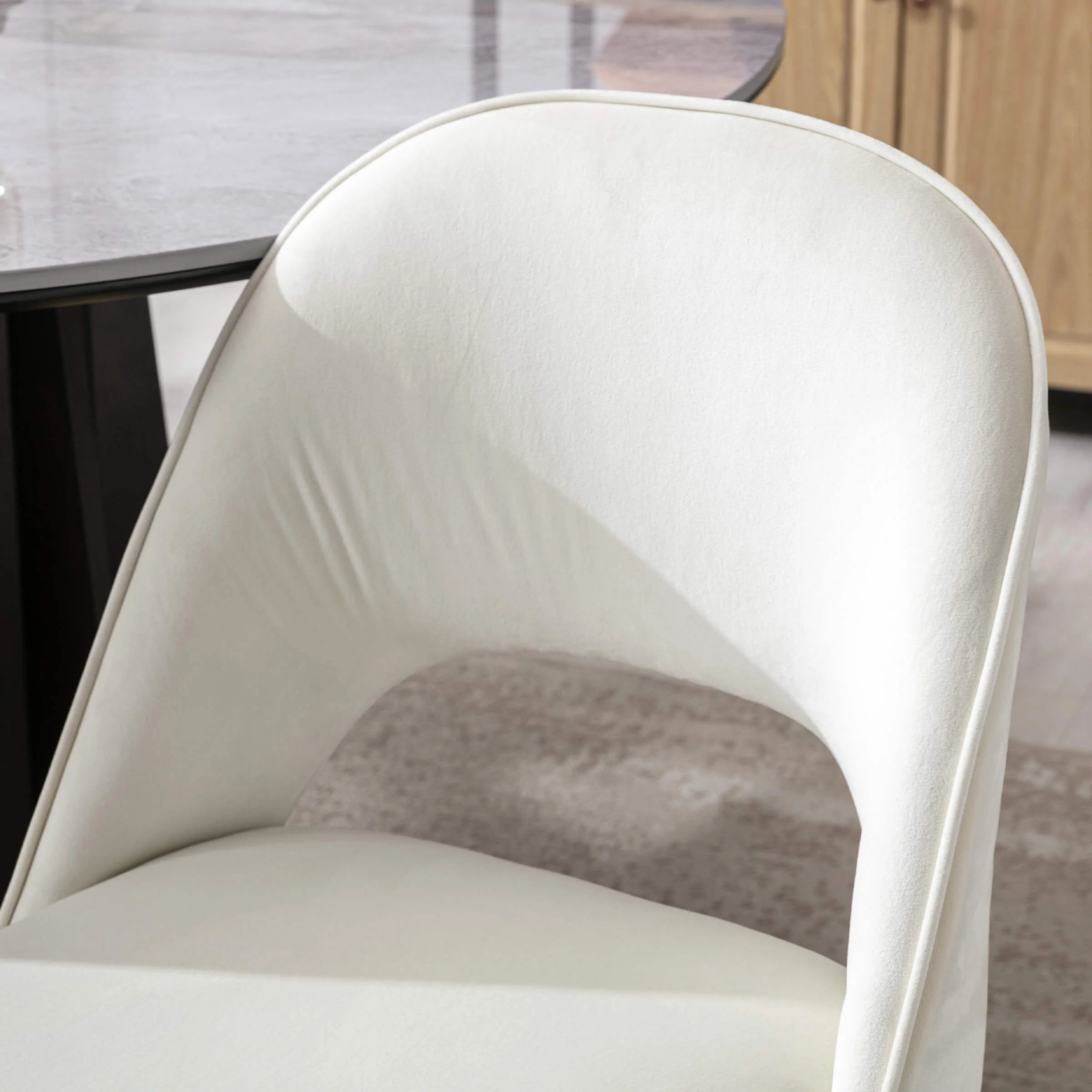 Modern Cut-Out Armless Dining Chairs Set of 2 - 3058DC - Image 13