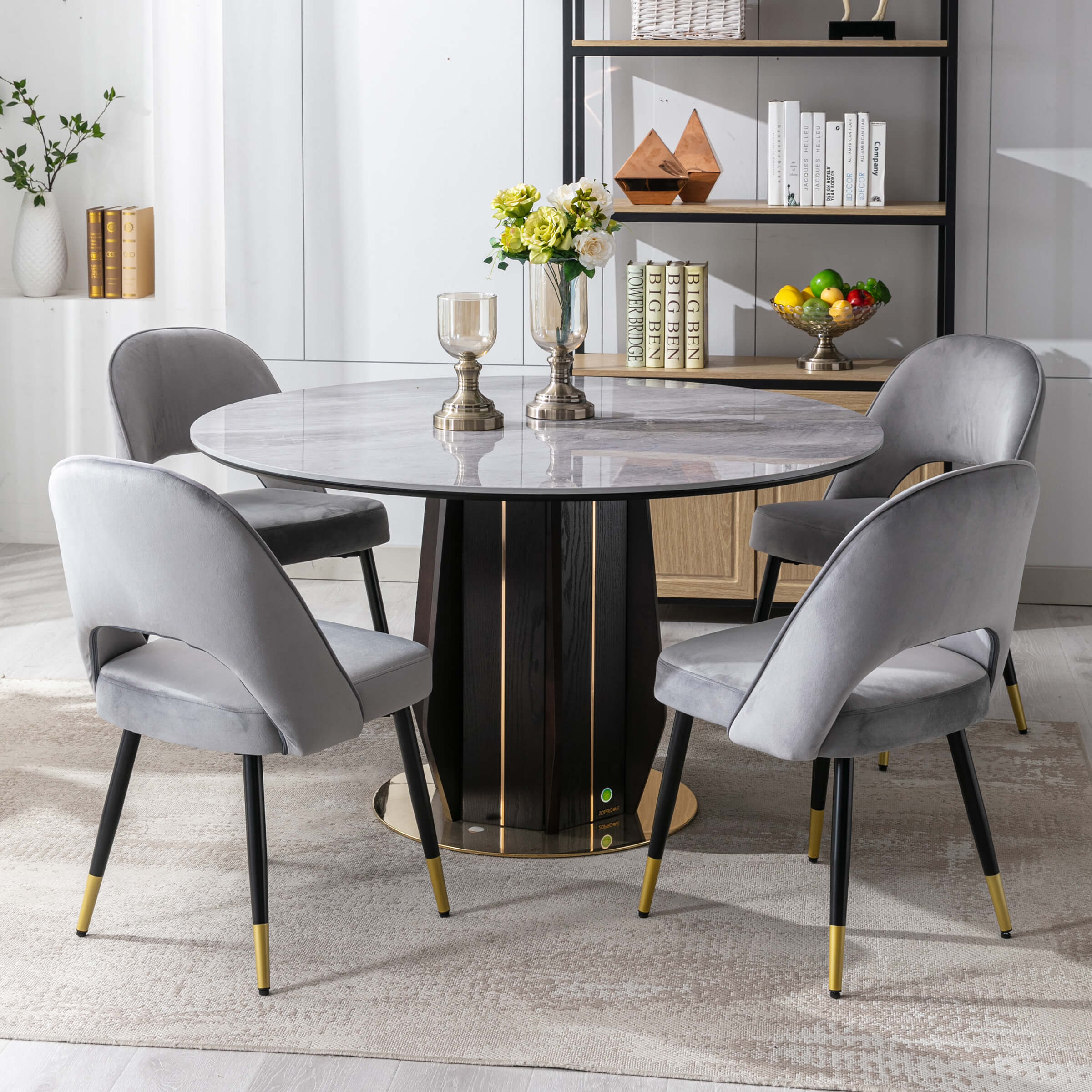 Modern Cut-Out Armless Dining Chairs Set of 2 - 3058DC - Image 4