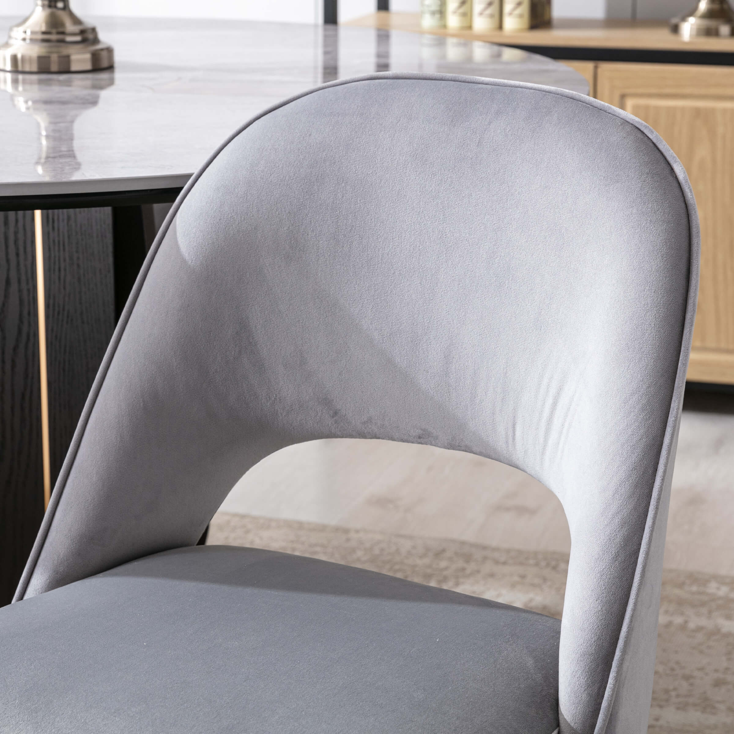 Modern Cut-Out Armless Dining Chairs Set of 2 - 3058DC - Image 5