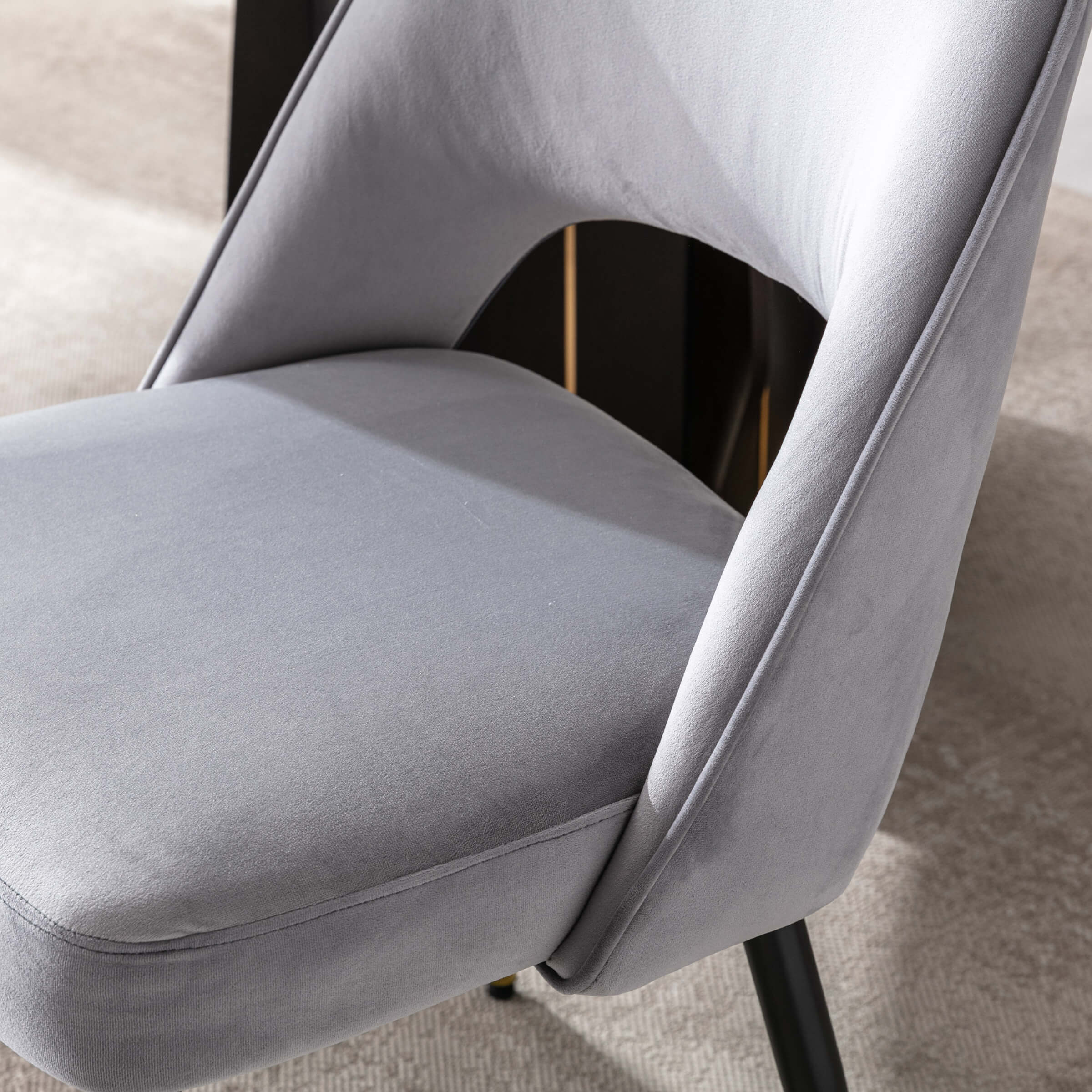 Modern Cut-Out Armless Dining Chairs Set of 2 - 3058DC - Image 6