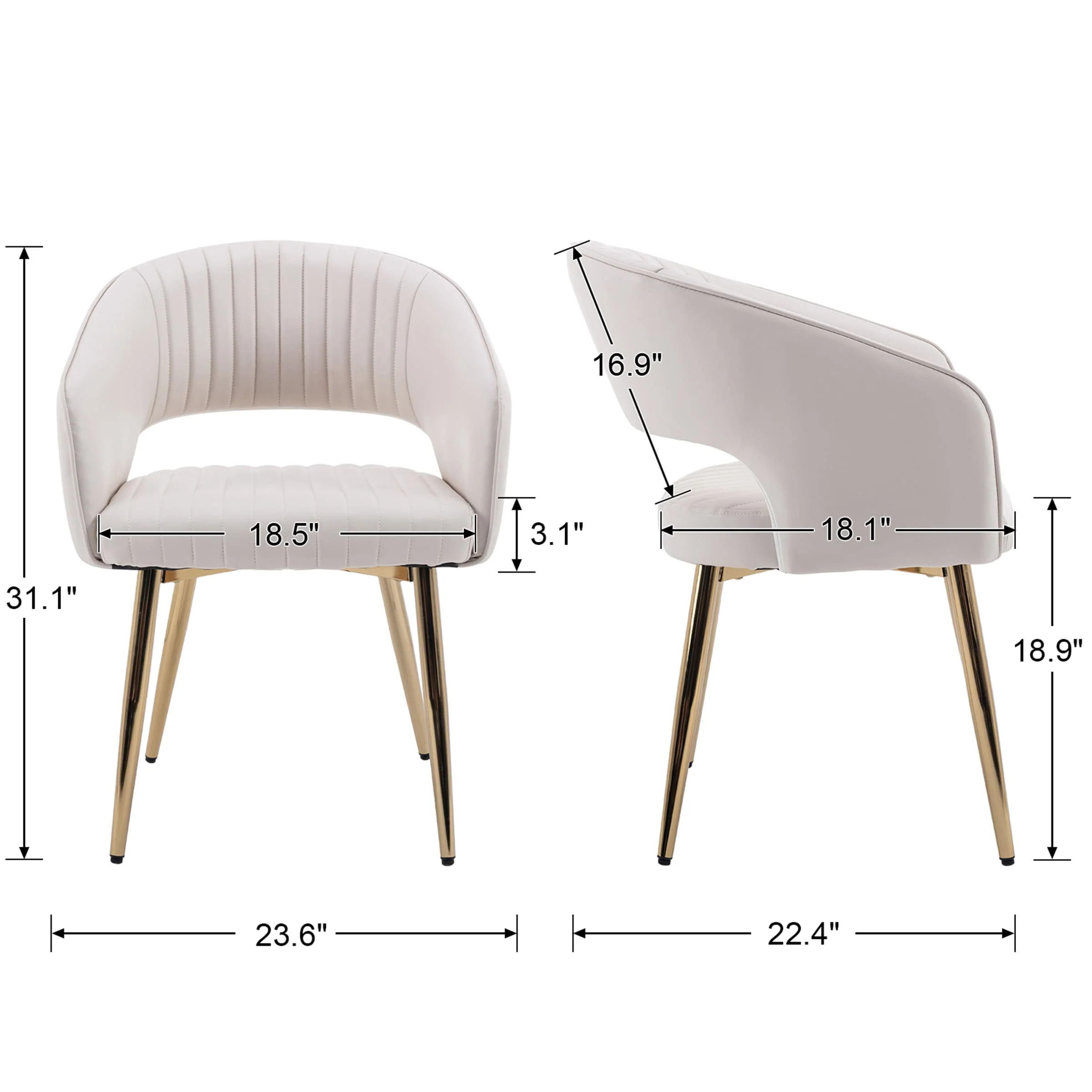 Modern Dining Chairs Set of 2 - 3059DC - Image 8