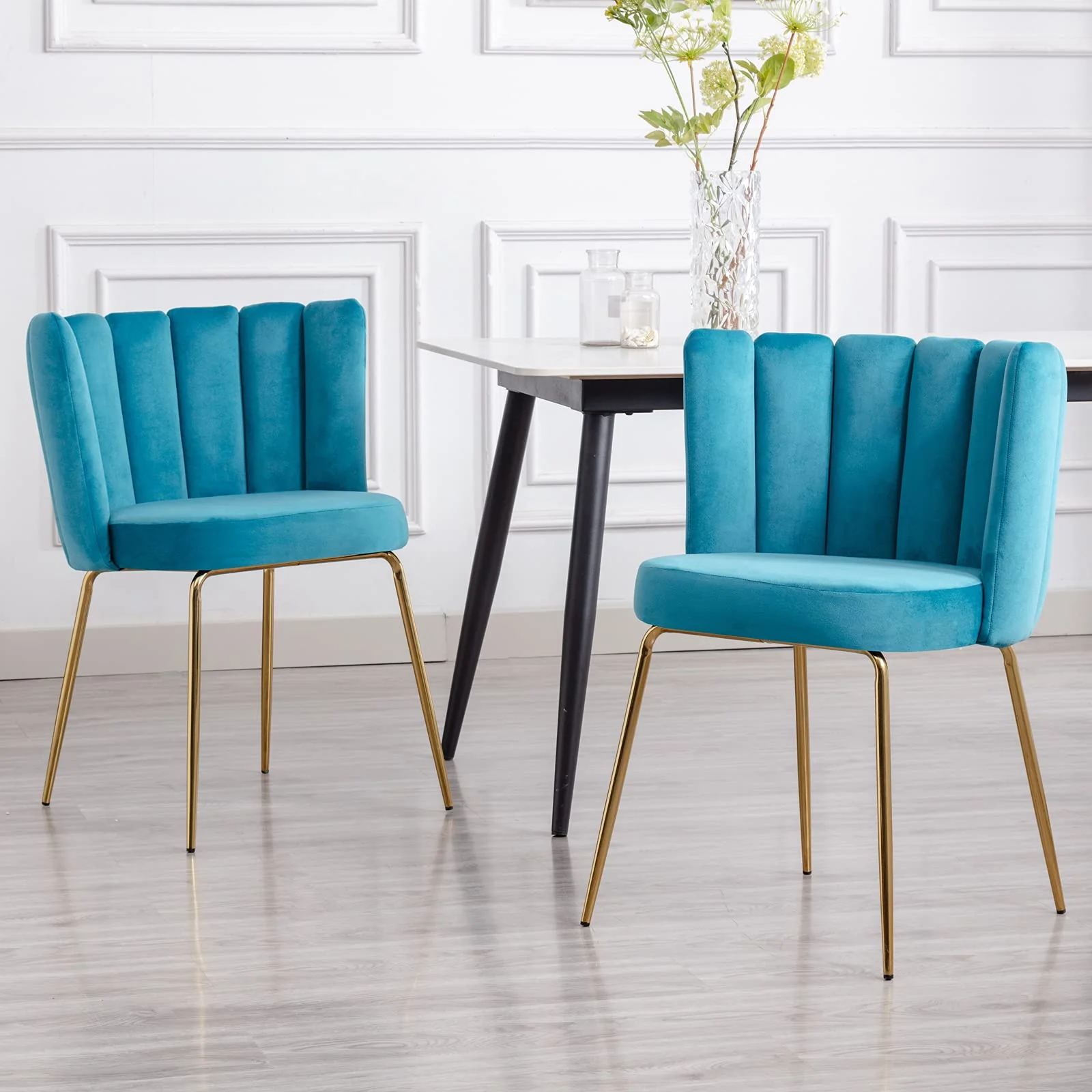 Modern Metal Legs Dining Chairs Set of 2 - 9029DC - Image 12
