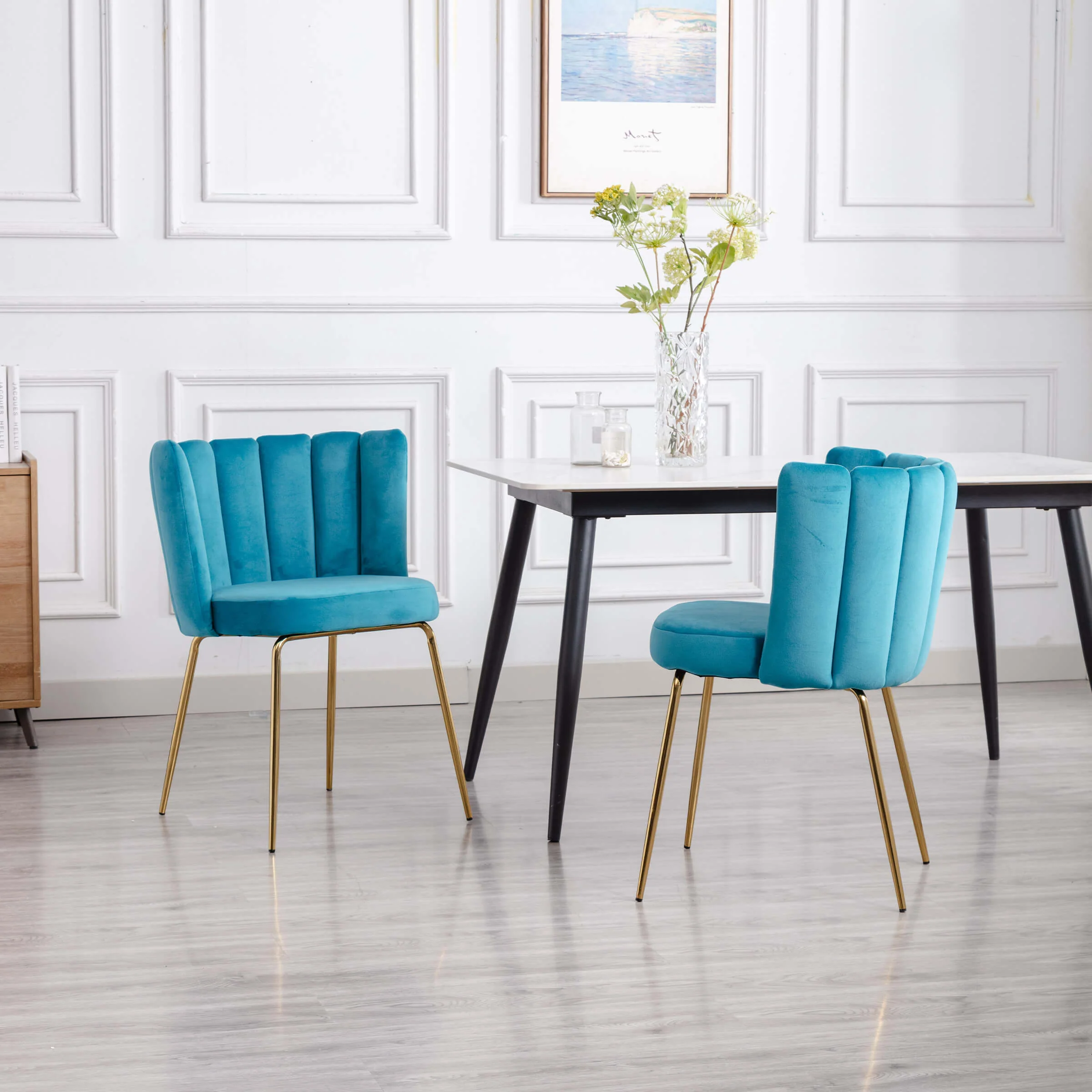 Modern Metal Legs Dining Chairs Set of 2 - 9029DC - Image 16