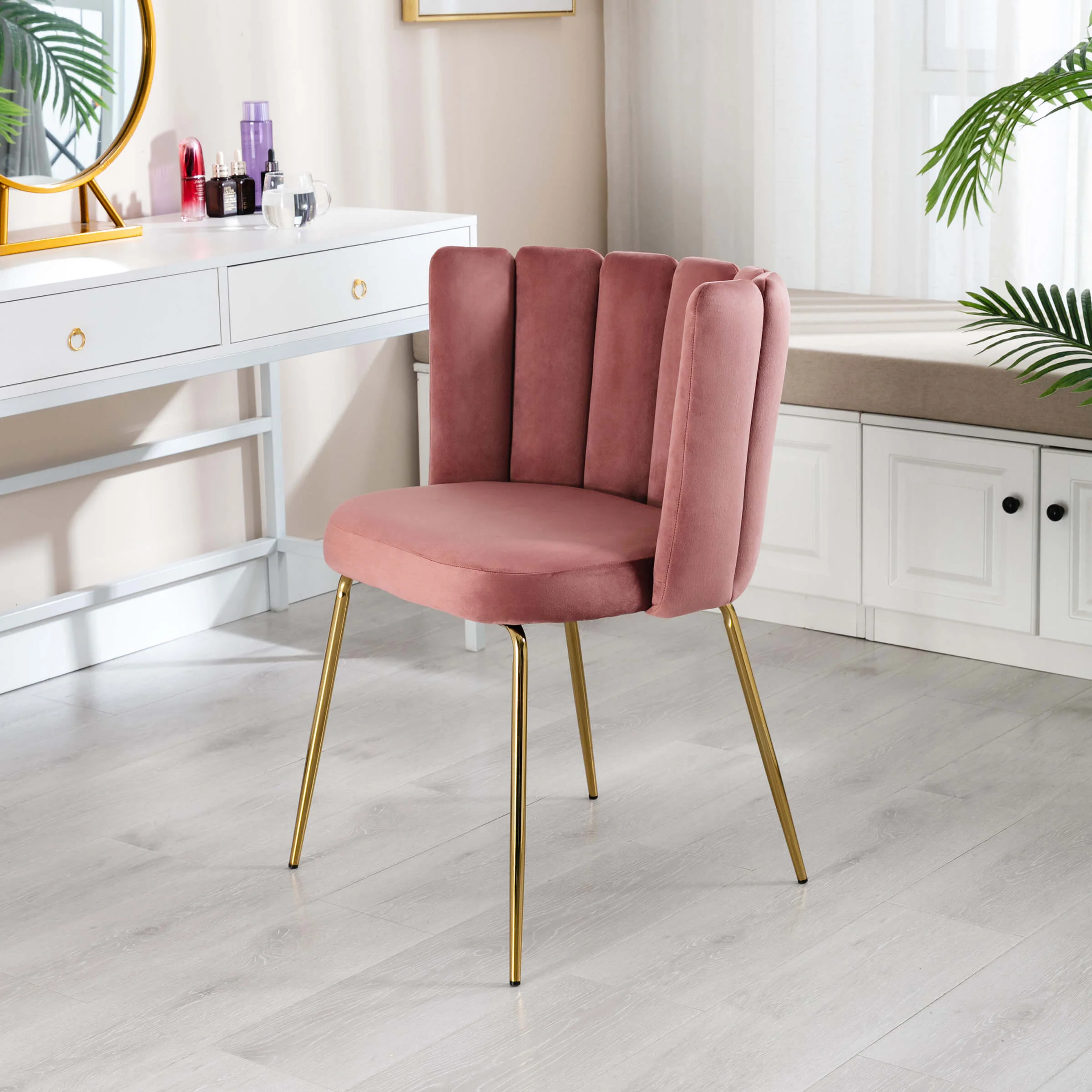 Modern Metal Legs Dining Chairs Set of 2 - 9029DC - Image 2