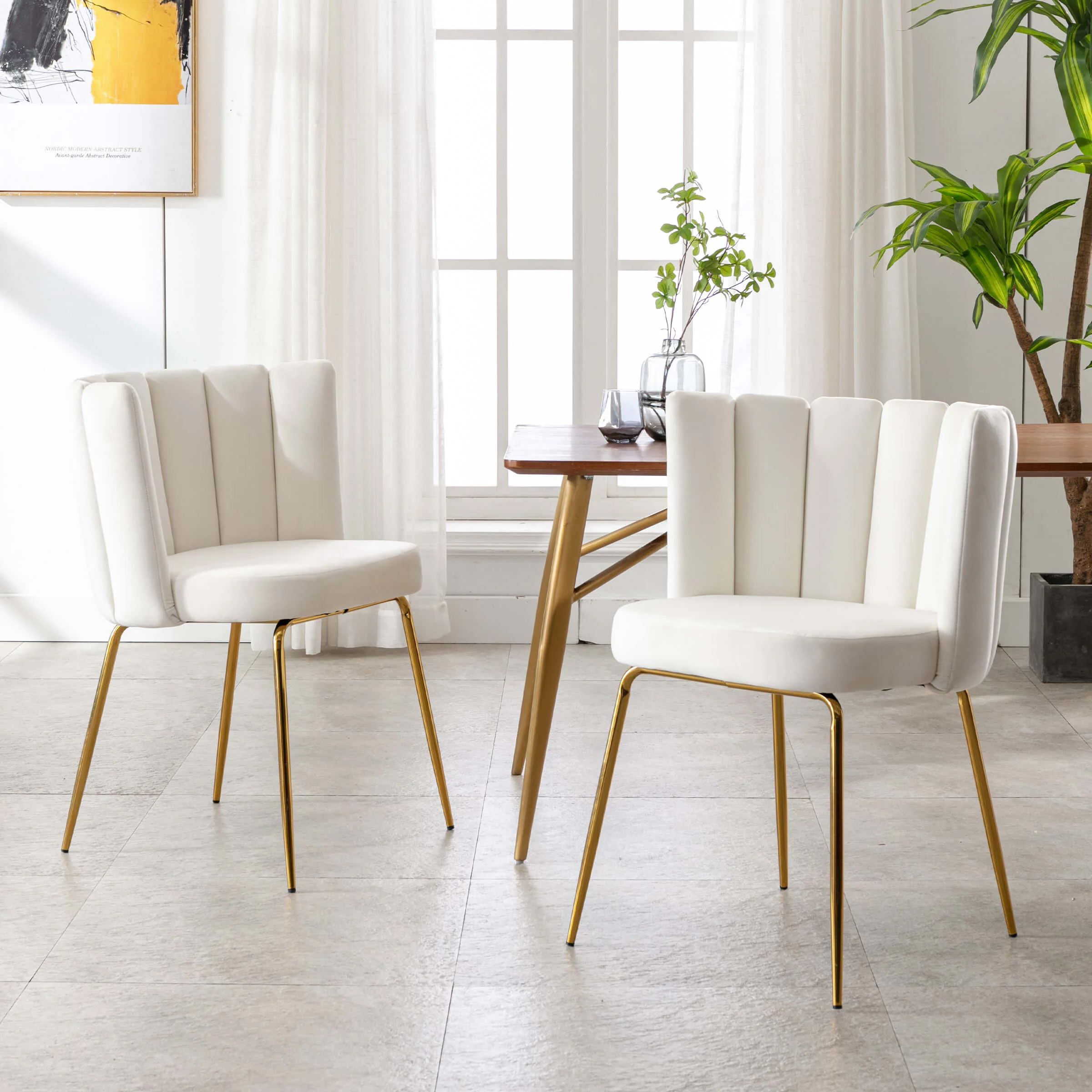 Modern Metal Legs Dining Chairs Set of 2 - 9029DC - Image 21