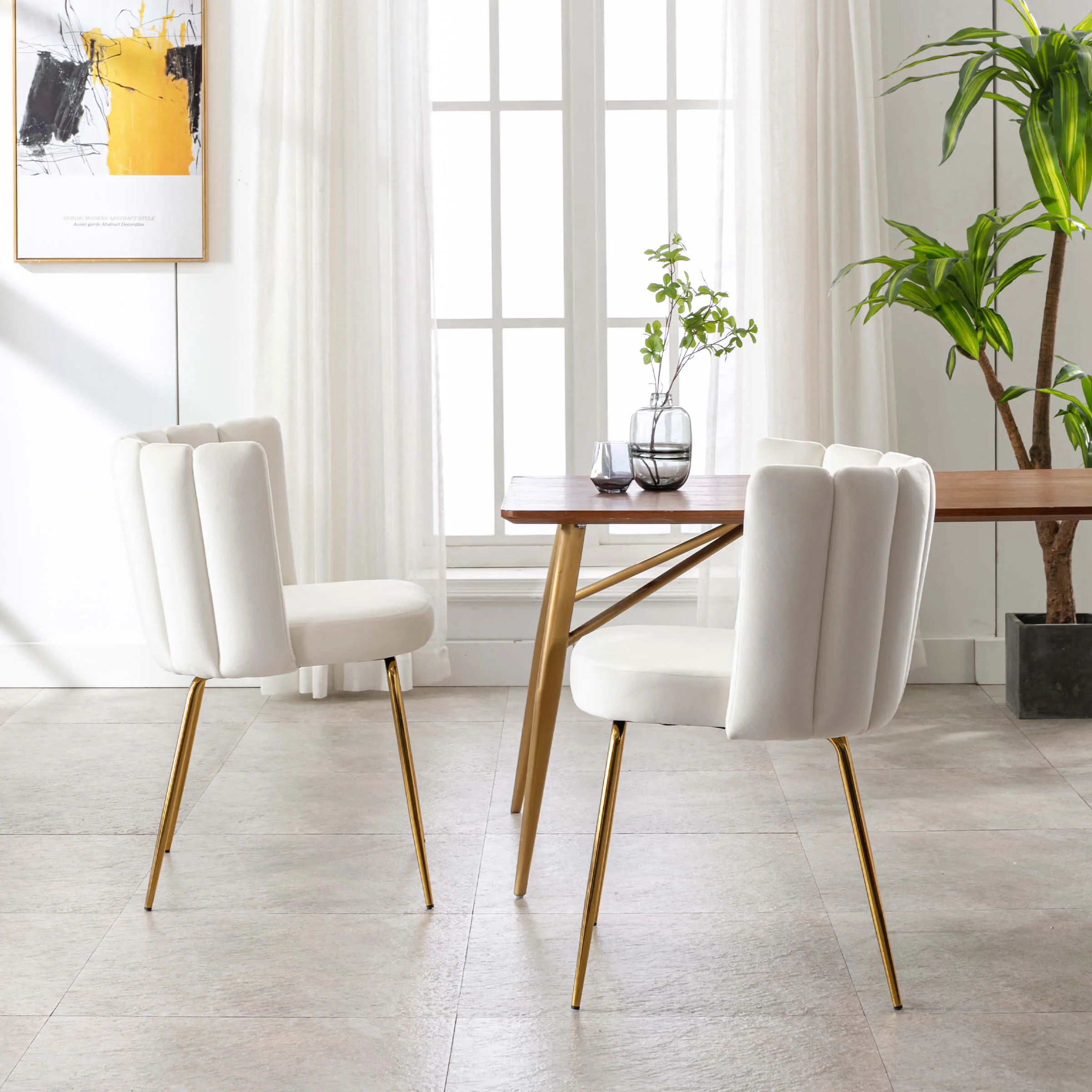 Modern Metal Legs Dining Chairs Set of 2 - 9029DC - Image 22