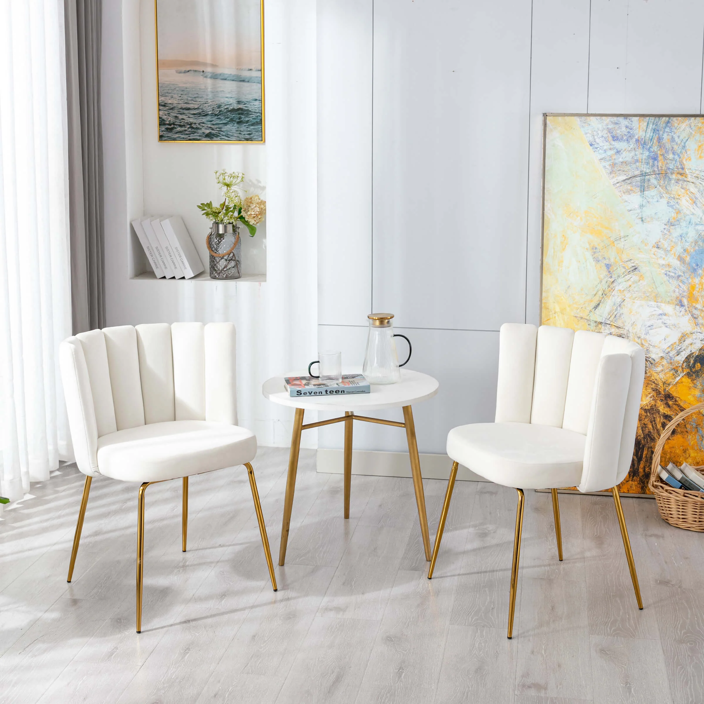 Modern Metal Legs Dining Chairs Set of 2 - 9029DC - Image 23