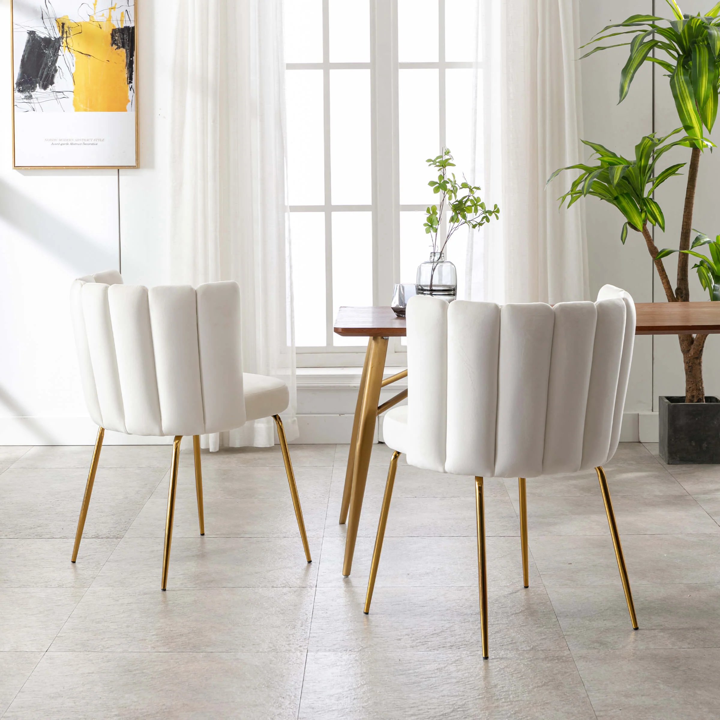 Modern Metal Legs Dining Chairs Set of 2 - 9029DC - Image 24