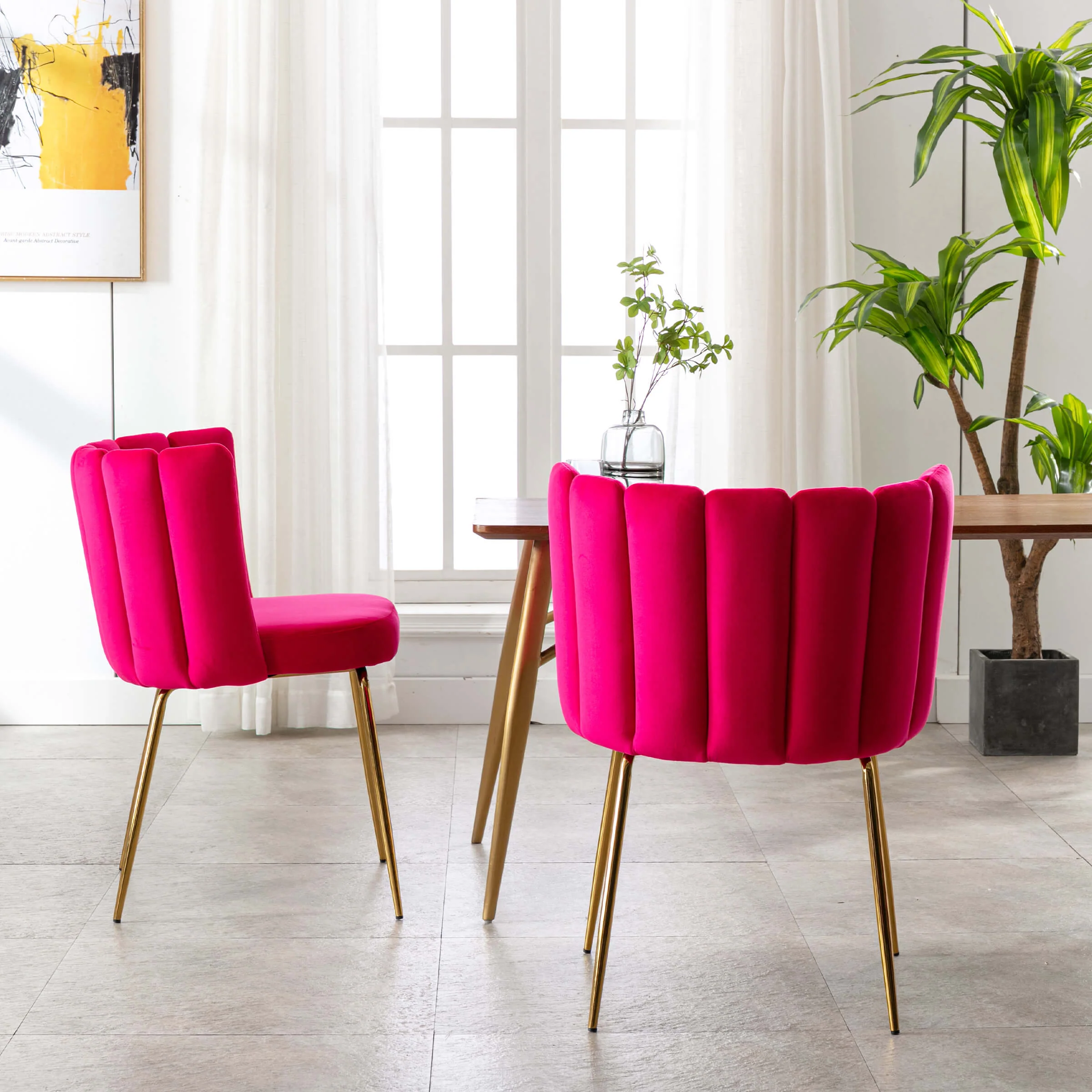 Modern Metal Legs Dining Chairs Set of 2 - 9029DC - Image 40
