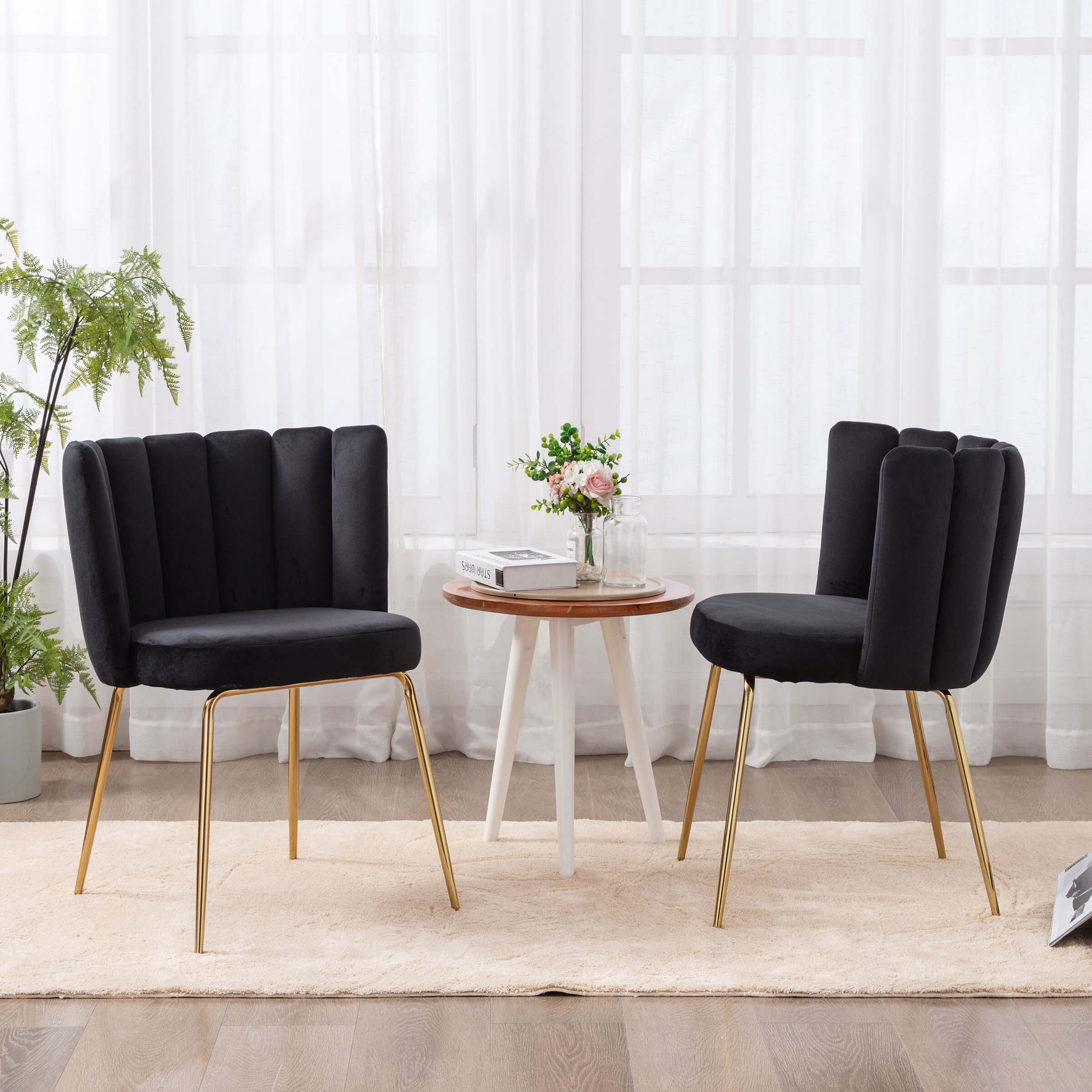 Modern Metal Legs Dining Chairs Set of 2 - 9029DC - Image 46