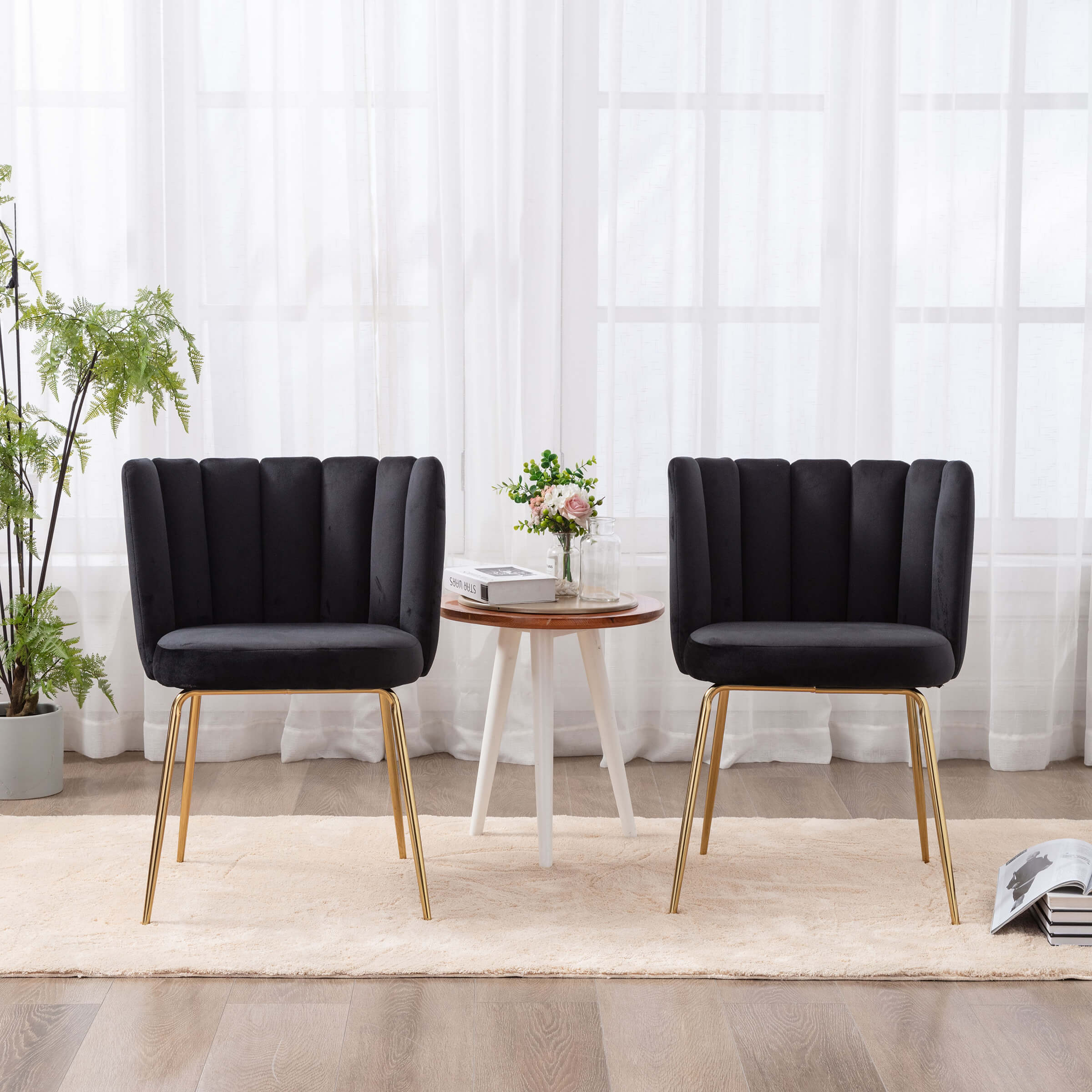 Modern Metal Legs Dining Chairs Set of 2 - 9029DC - Image 47