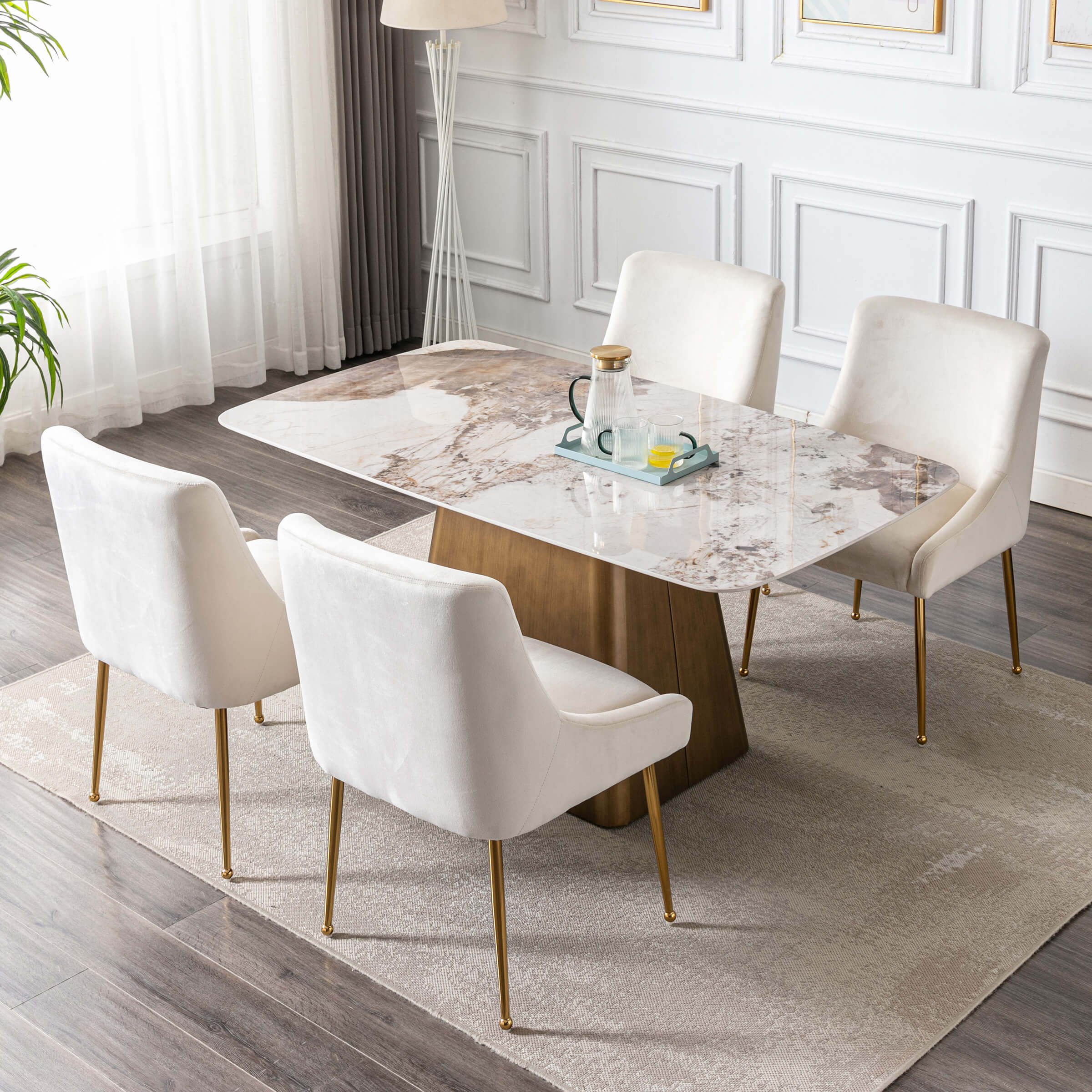 Modern Velvet Upholstered Dining Chairs Set of 2 - 1469DC - Image 16