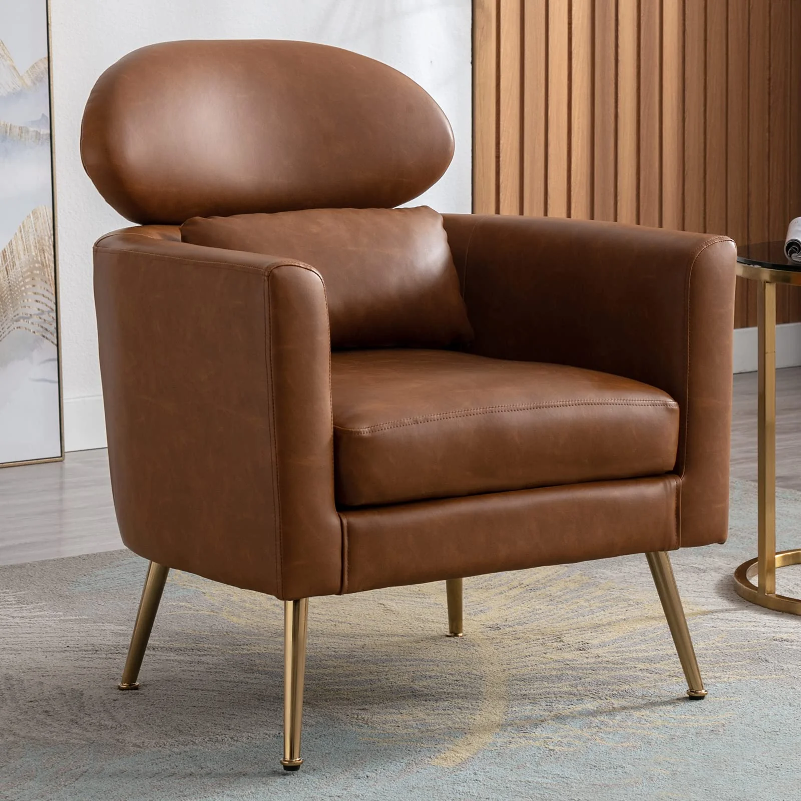 Upholstered Barrel Accent Chair 1 PCS - 8342AC - Image 11