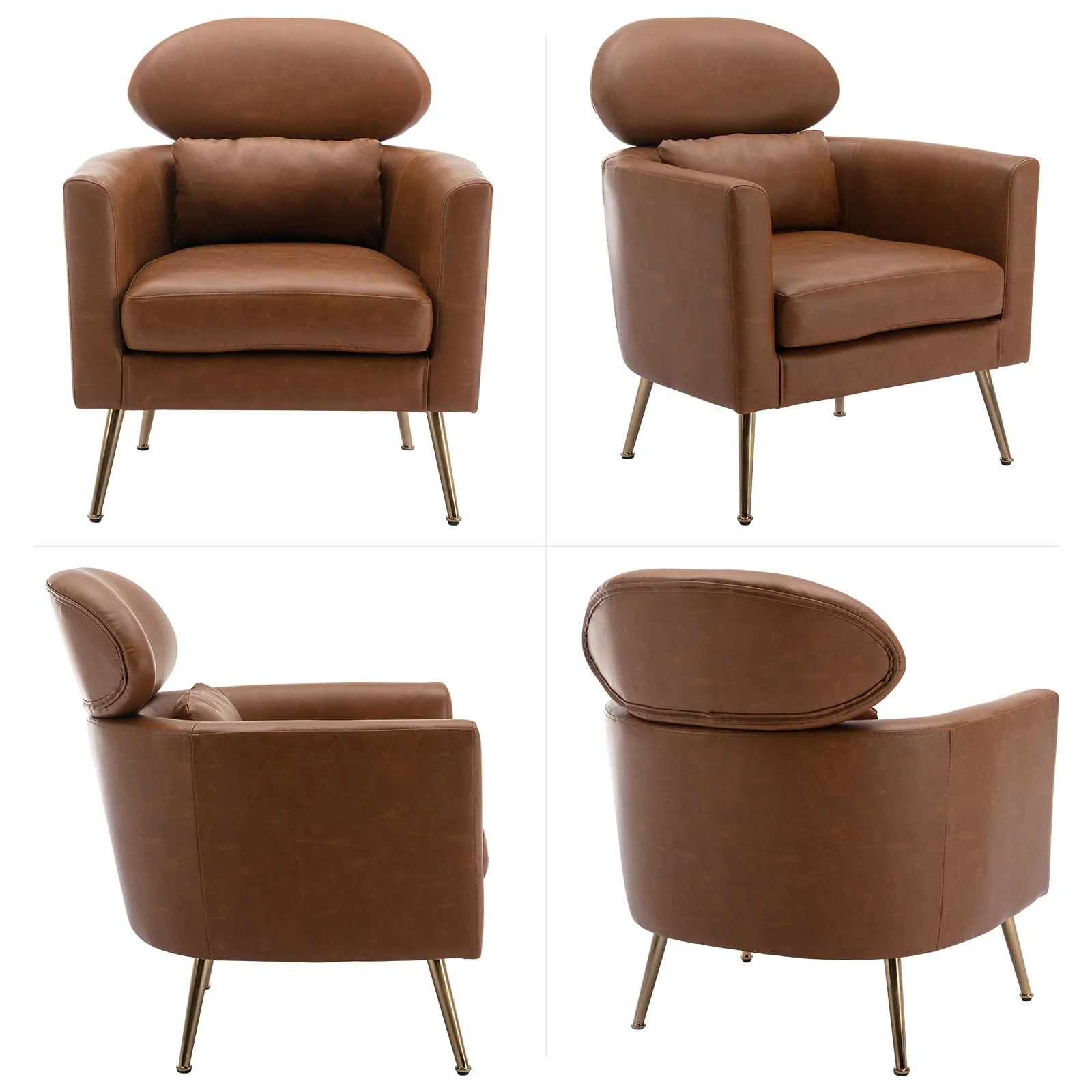 Upholstered Barrel Accent Chair 1 PCS - 8342AC - Image 19