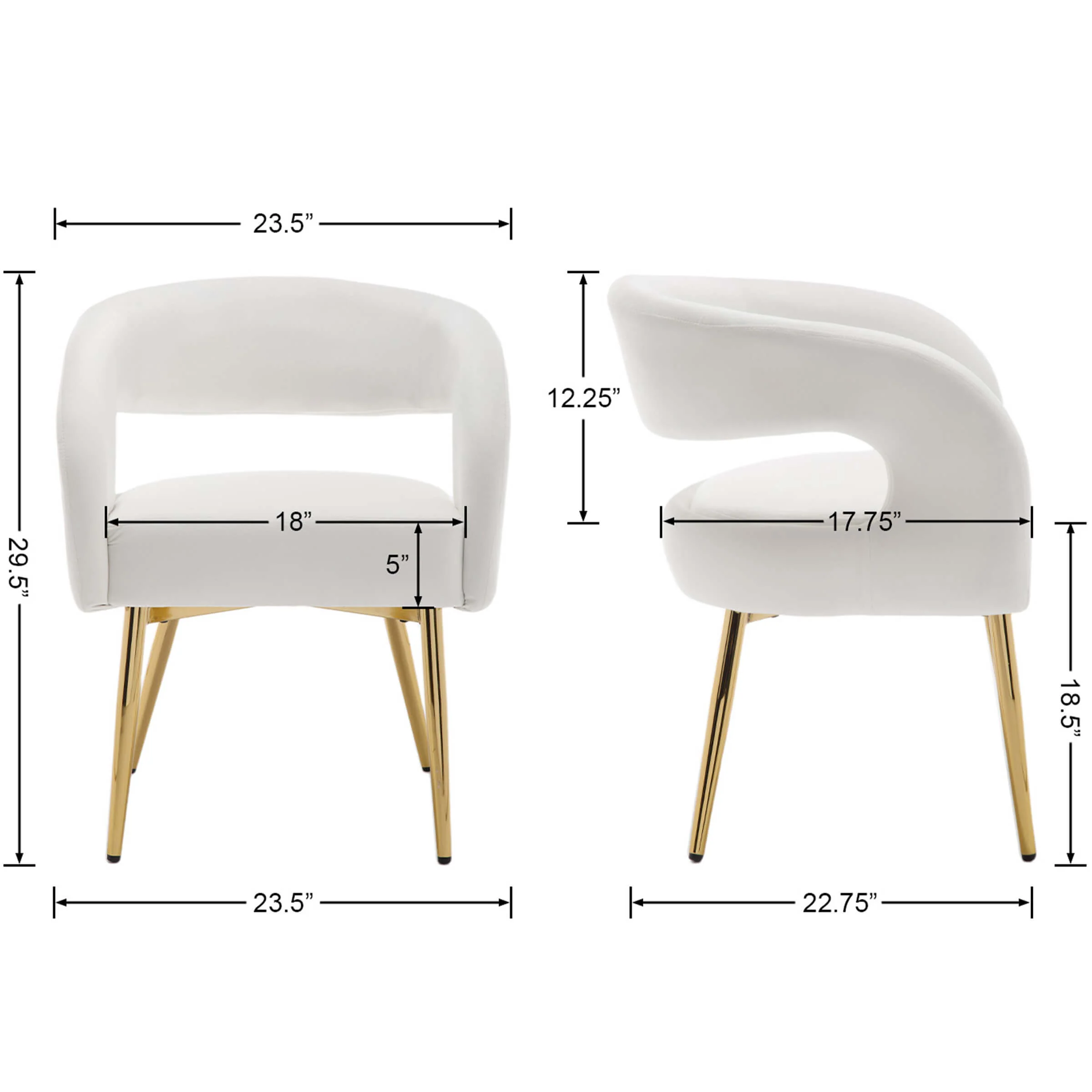 Velvet Upholstered Dining Chairs Set of 2 - 1777DC - Image 10