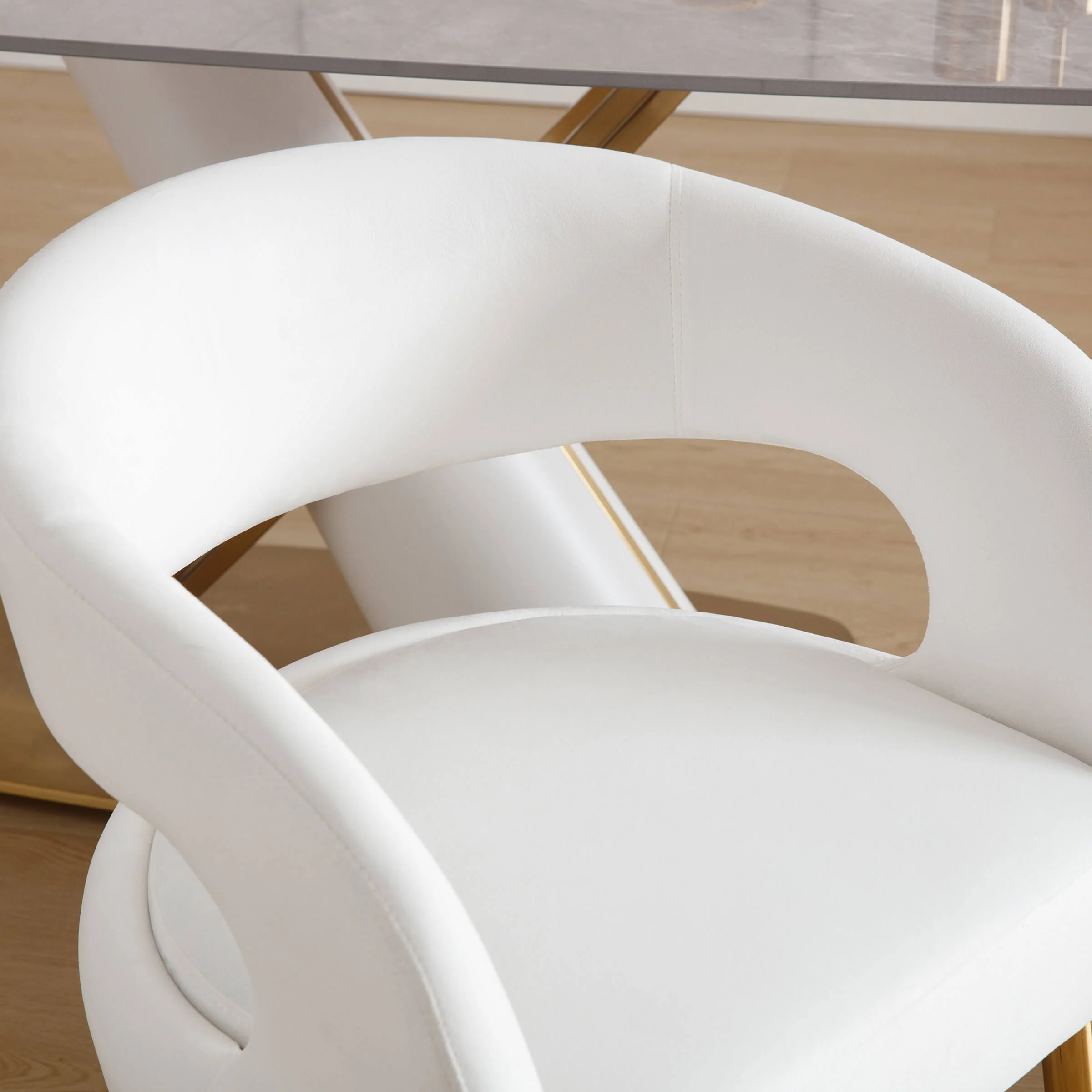 Velvet Upholstered Dining Chairs Set of 2 - 1777DC - Image 5