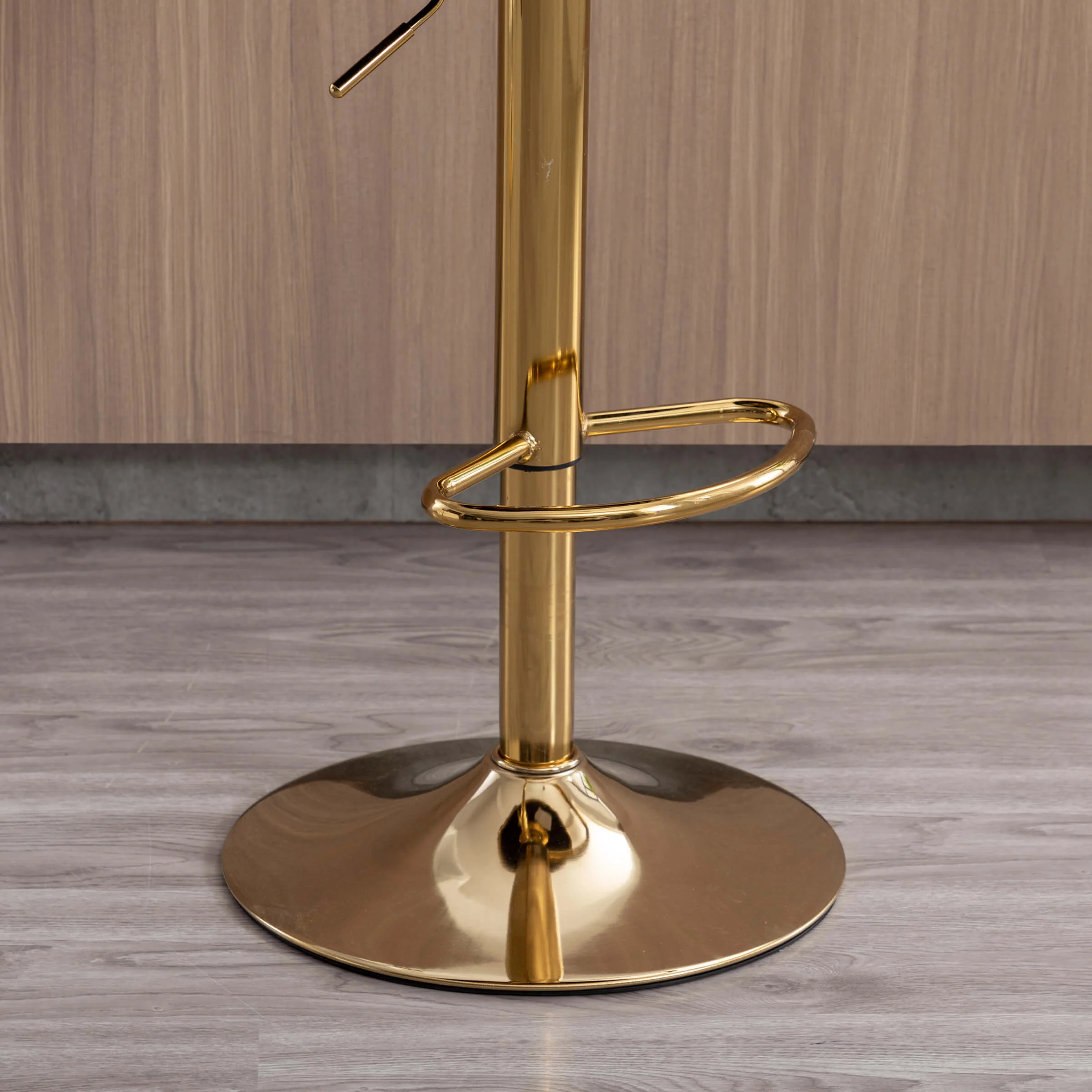 Swivel Adjustable Gold Woven Velvet Bar Stools Set of 2 - 6015AB - Image 14
