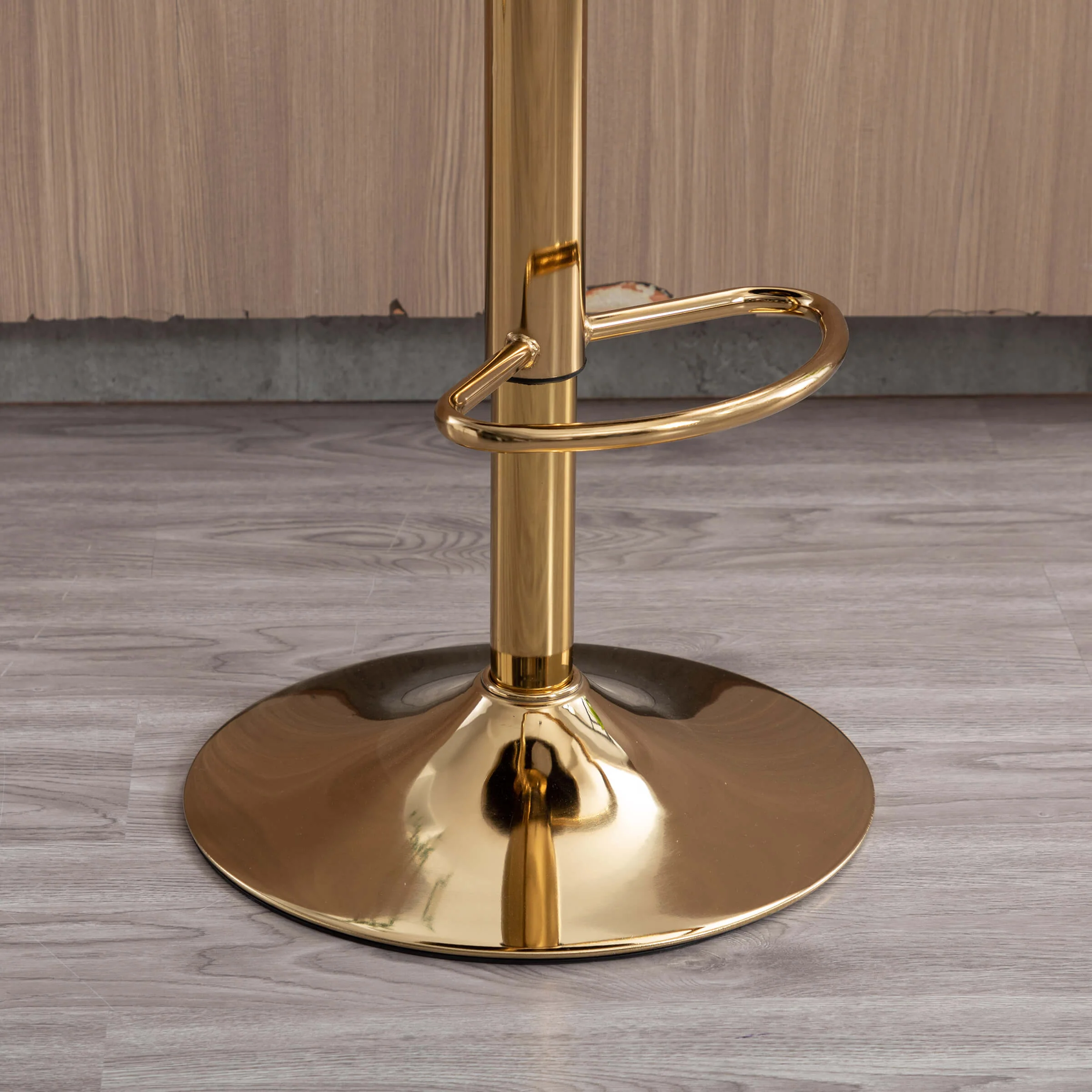 Swivel Adjustable Gold Woven Velvet Bar Stools Set of 2 - 6015AB - Image 21