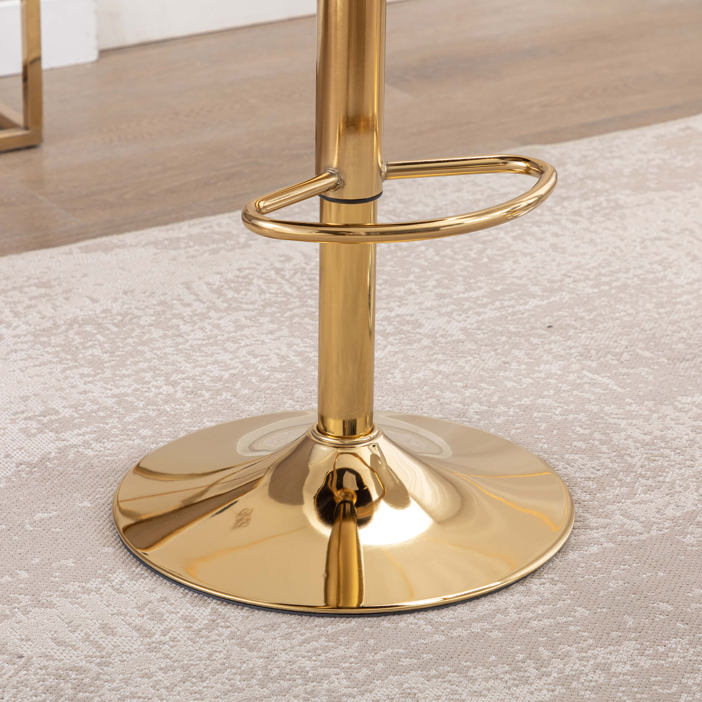Swivel Adjustable Gold Woven Velvet Bar Stools Set of 2 - 6015AB - Image 33