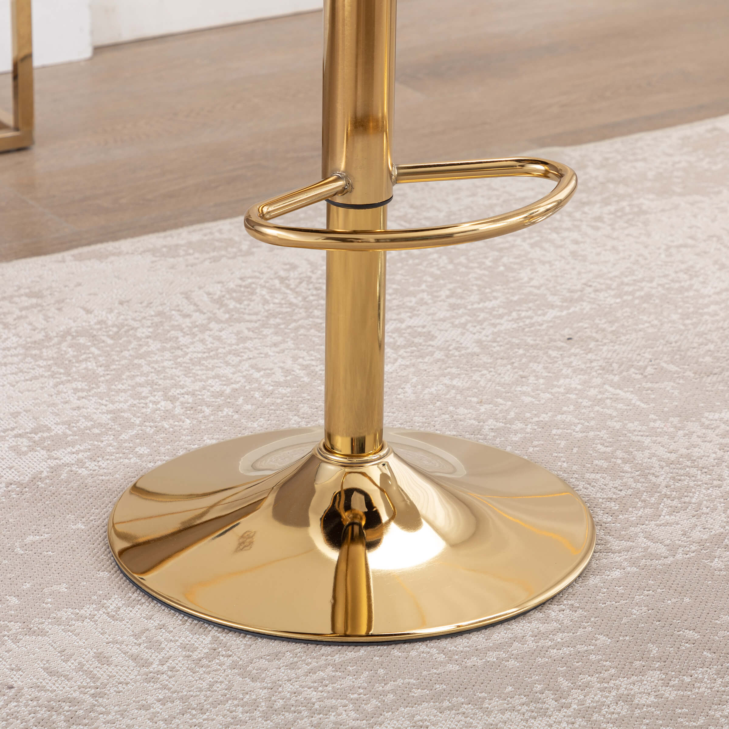 Swivel Adjustable Gold Woven Velvet Bar Stools Set of 2 - 6015AB - Image 40