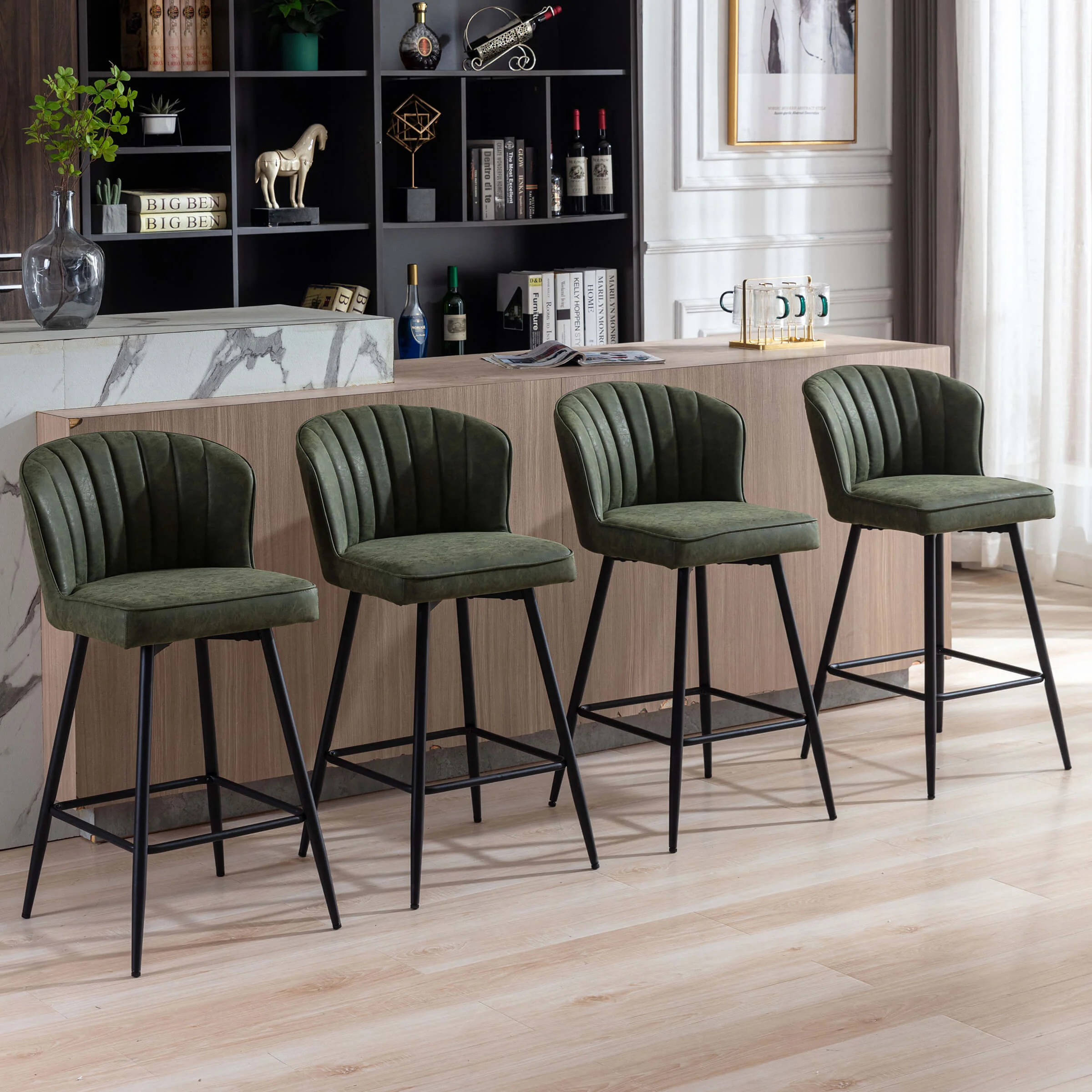 Curved Back Counter Stools Set of 2 - 8684CS - Image 5