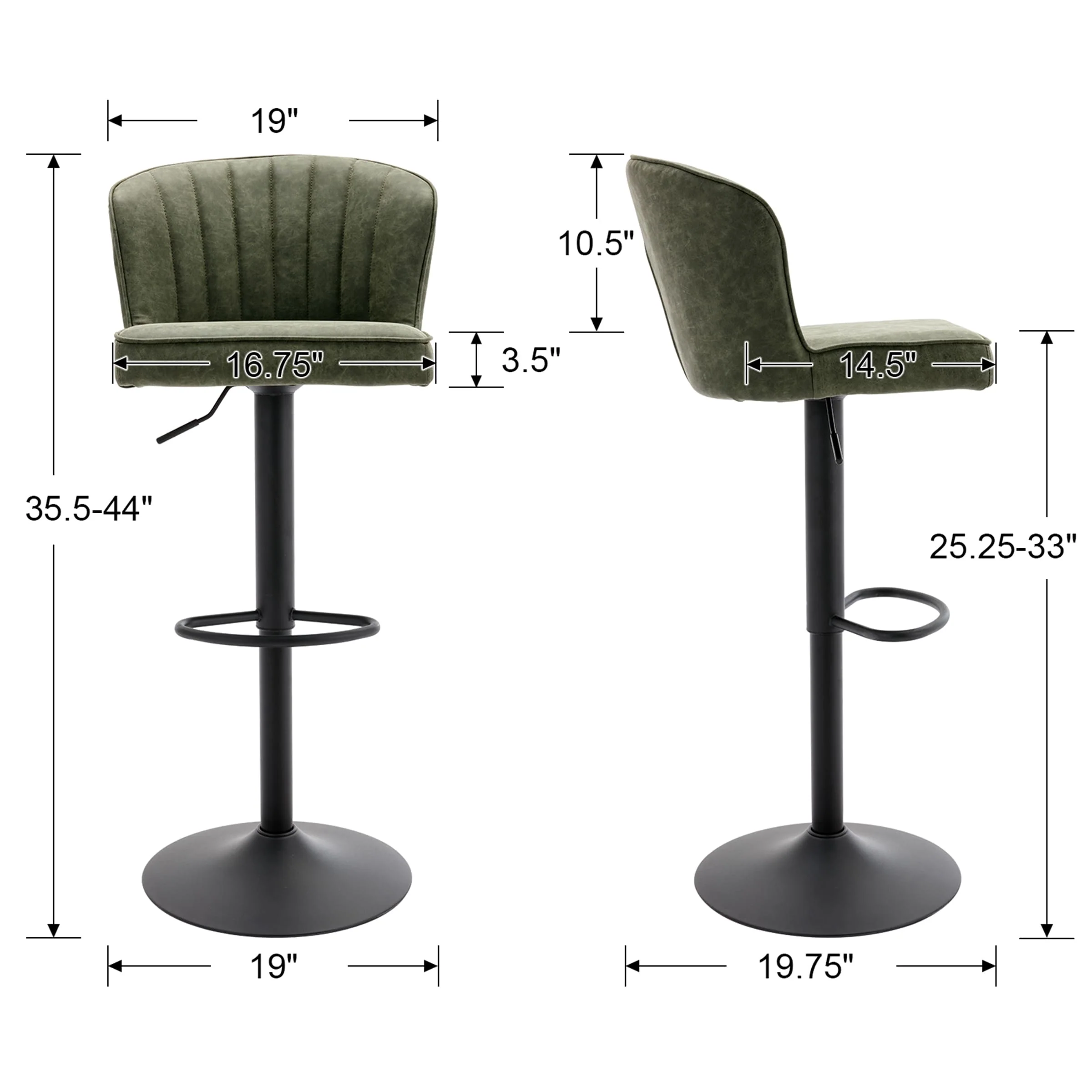 Curved Back Counter Stools Set of 2 - 8684CS - Image 53