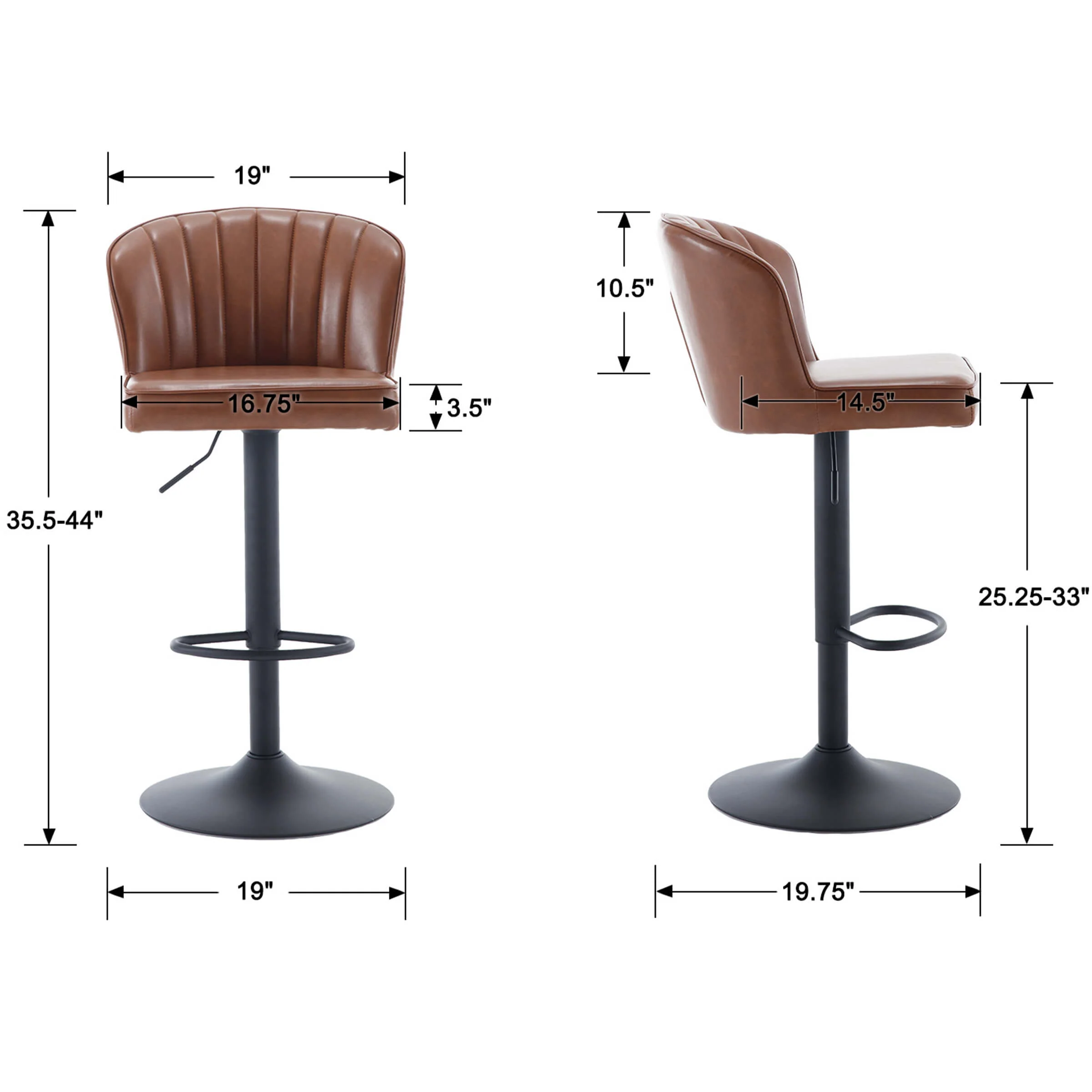 Curved Back Counter Stools Set of 2 - 8684CS - Image 61
