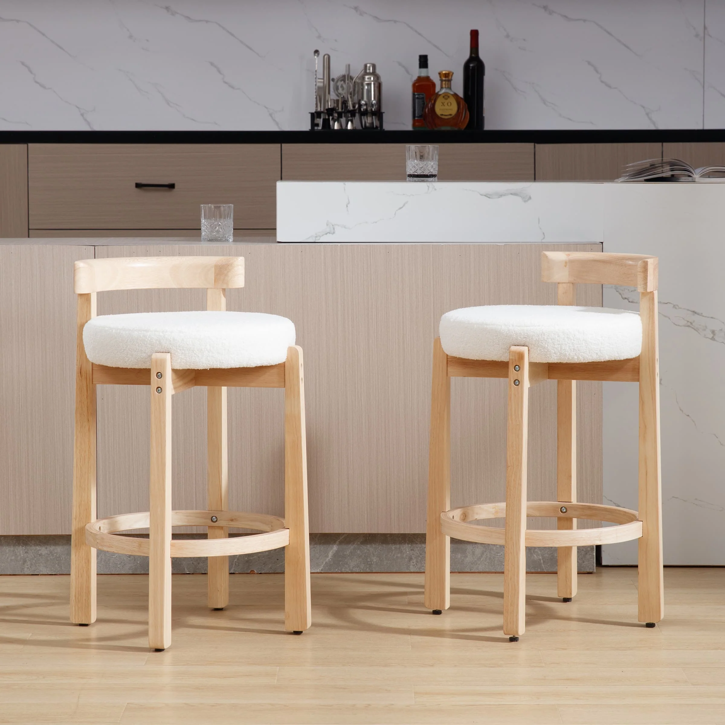 26.5"H Round Cushion Bar Stools Set of 2 - 5733CS - Image 10