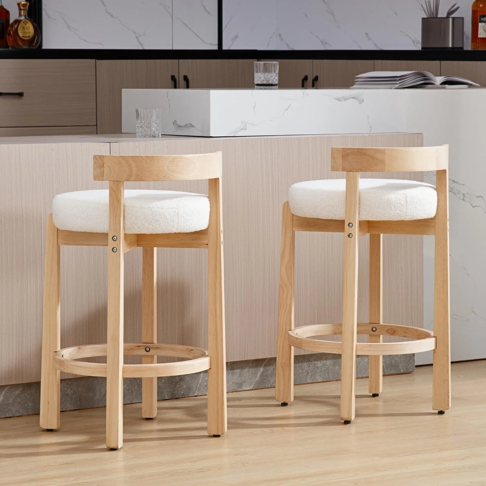26.5"H Round Cushion Bar Stools Set of 2 - 5733CS - Image 11