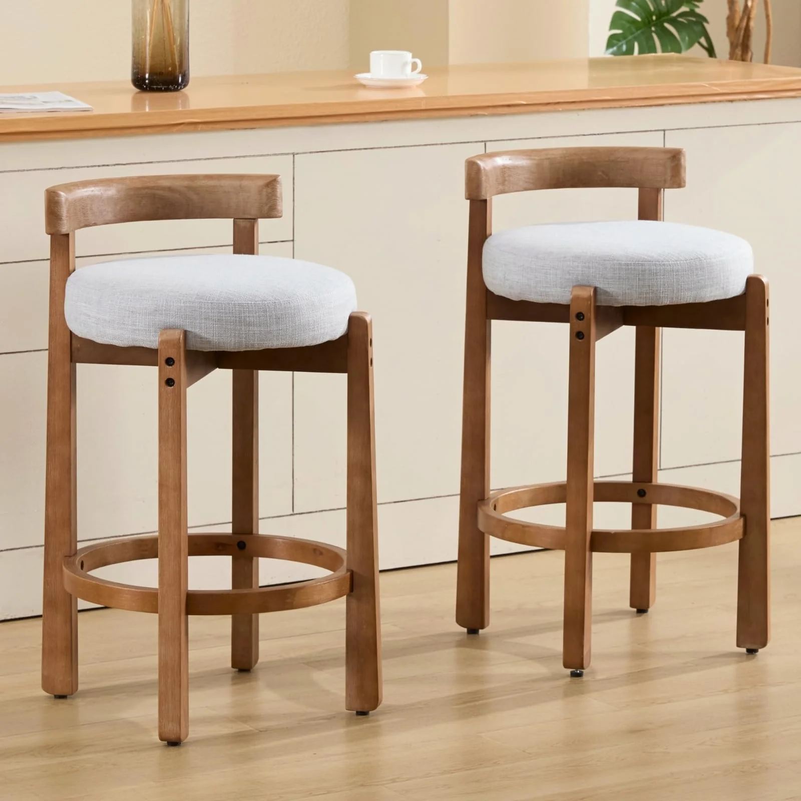 26.5"H Round Cushion Bar Stools Set of 2 - 5733CS - Image 16