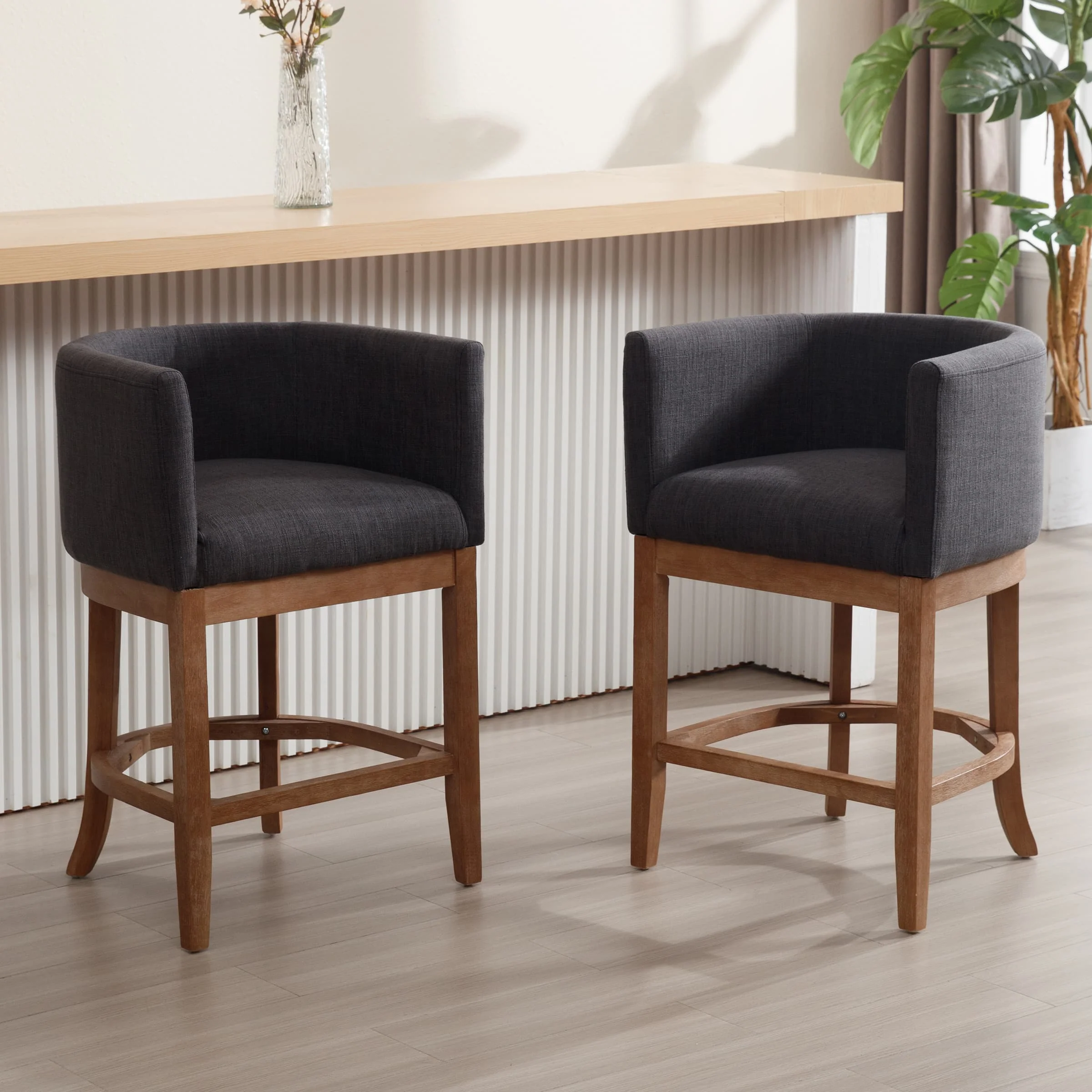 26.75"H Linen Counter Stool 1 PCS - 2004CS - Image 11